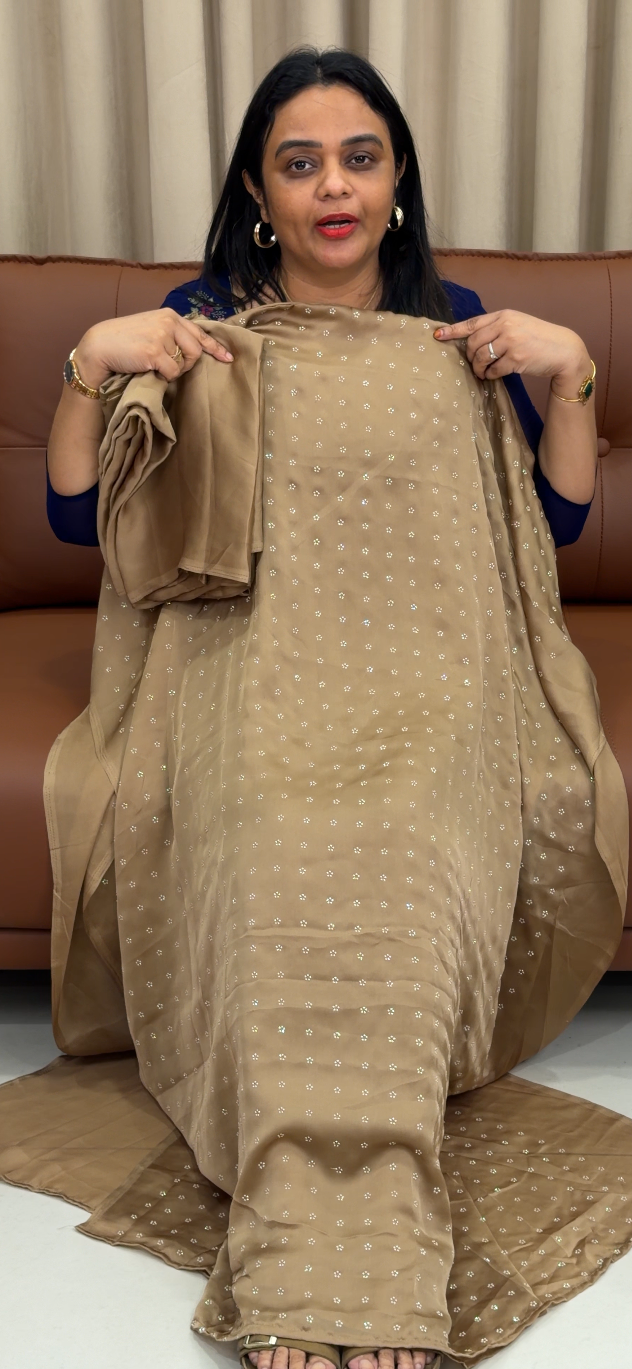 SILKY GEORGETTE UNSTITCHED SALWAR SUITS - IHA 33480