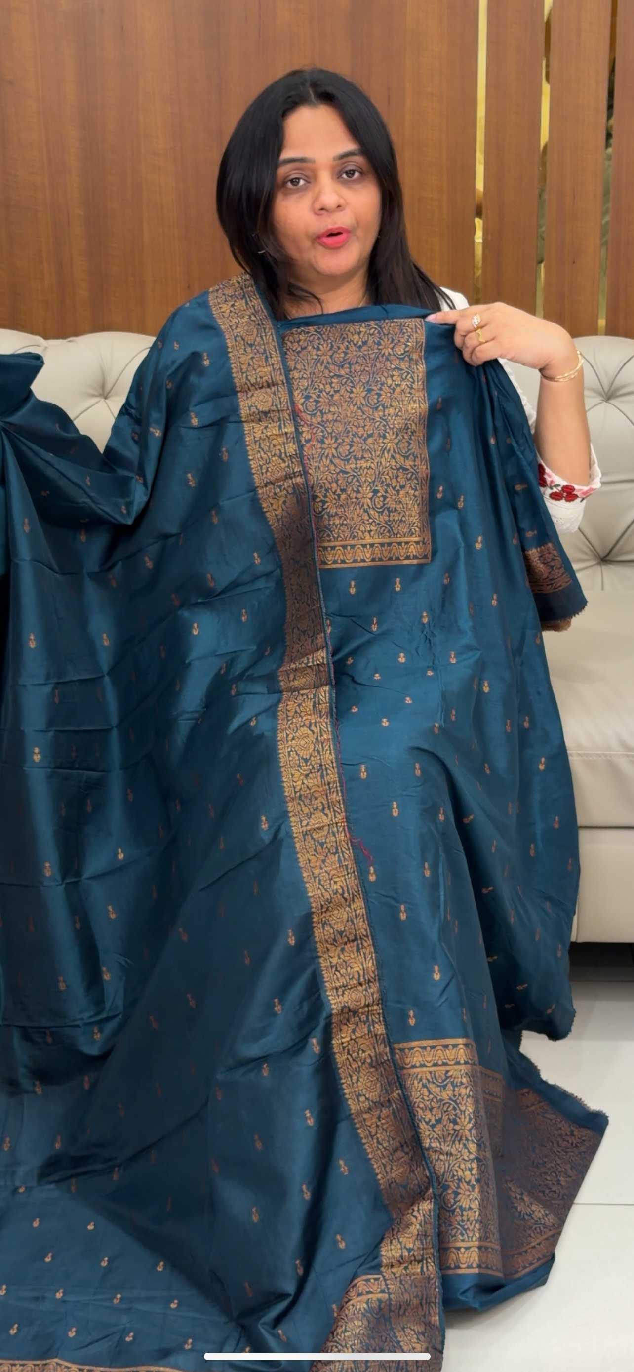SEMI BANARASI UNSTITCHED SALWAR SUITS - IHA 29353