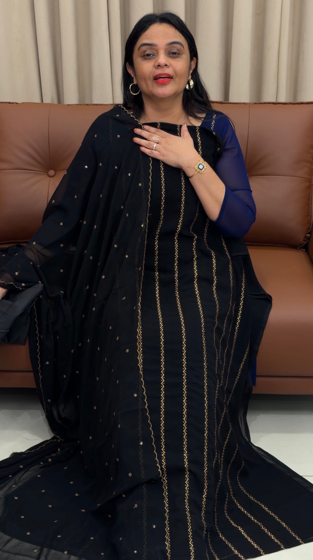 GEORGETTE UNSTITCHED SALWAR SUITS - IHA 33424