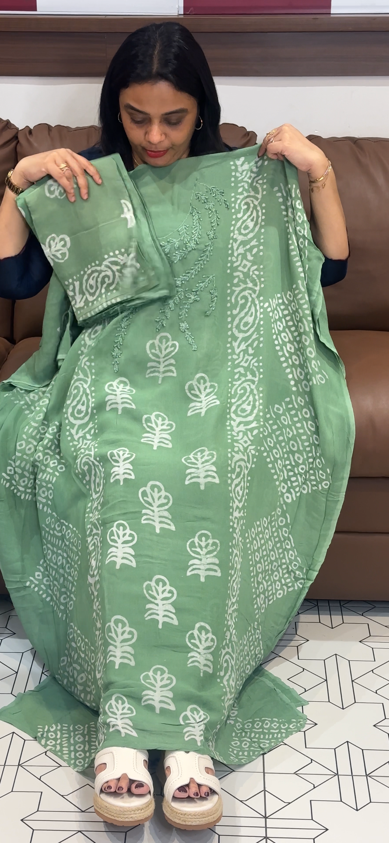 VISCOSE GEORGETTE UNSTITCHED SALWAR SUITS - IHA 32887