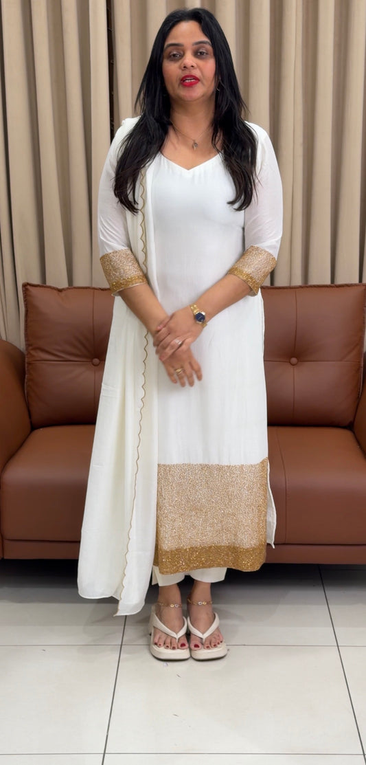 FORWARD SEMI RAW SILK UNSTITCHED SALWAR SUITS - IHA 34054