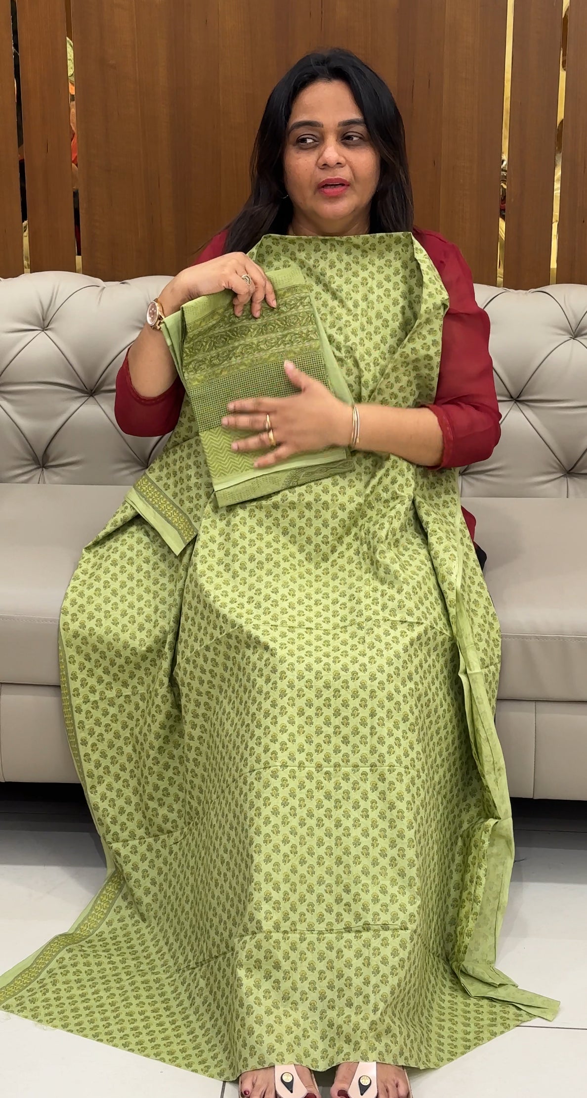 COTTON PRINTED UNSTITCHED SALWAR SUITS - IHA 29174