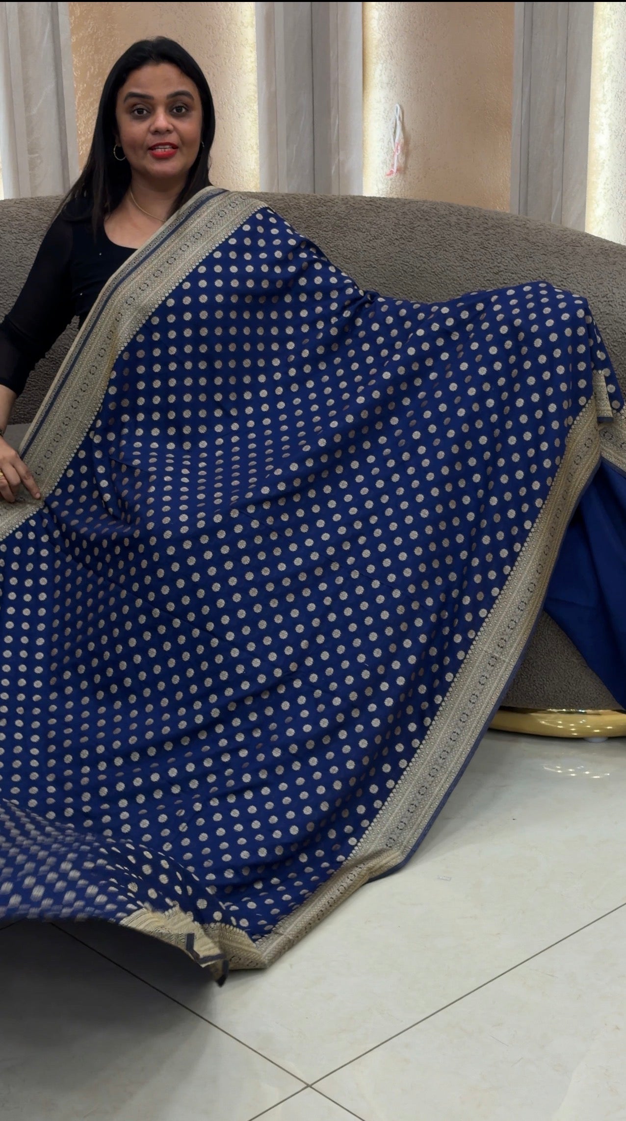 GEORGETTE BANARASI SAREES - IHA 33033