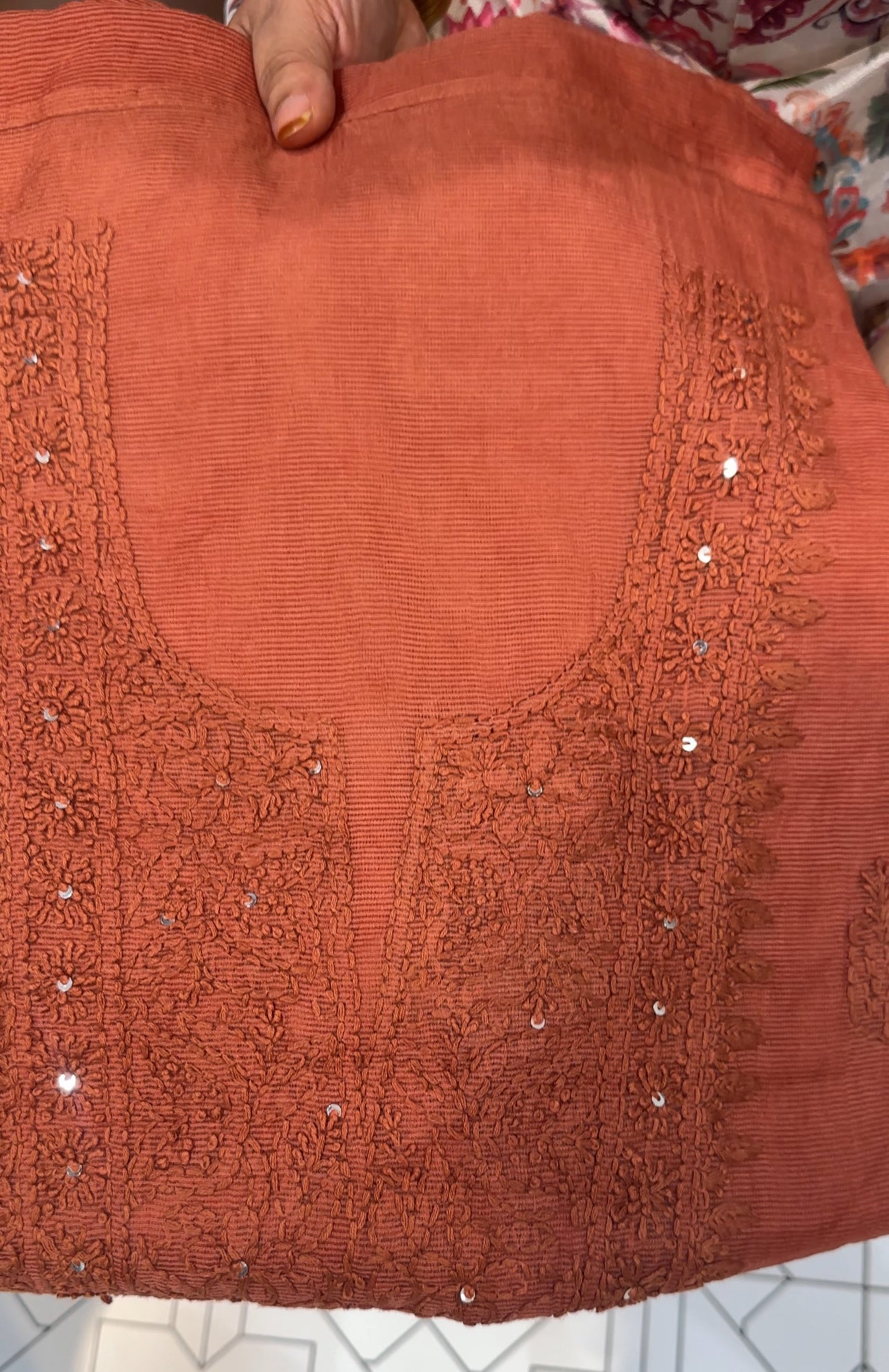 LUCKNOWI CHIKANKARI UNSTITCHED SALWAR SUITS - IHA 26150