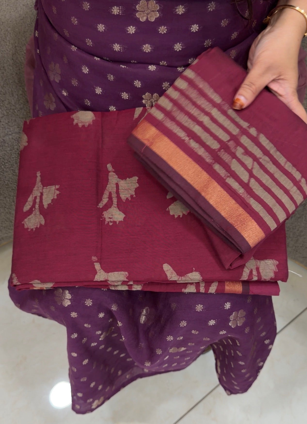 BATIK PRINTED UNSTITCHED SALWAR SUITS - IHA 32858