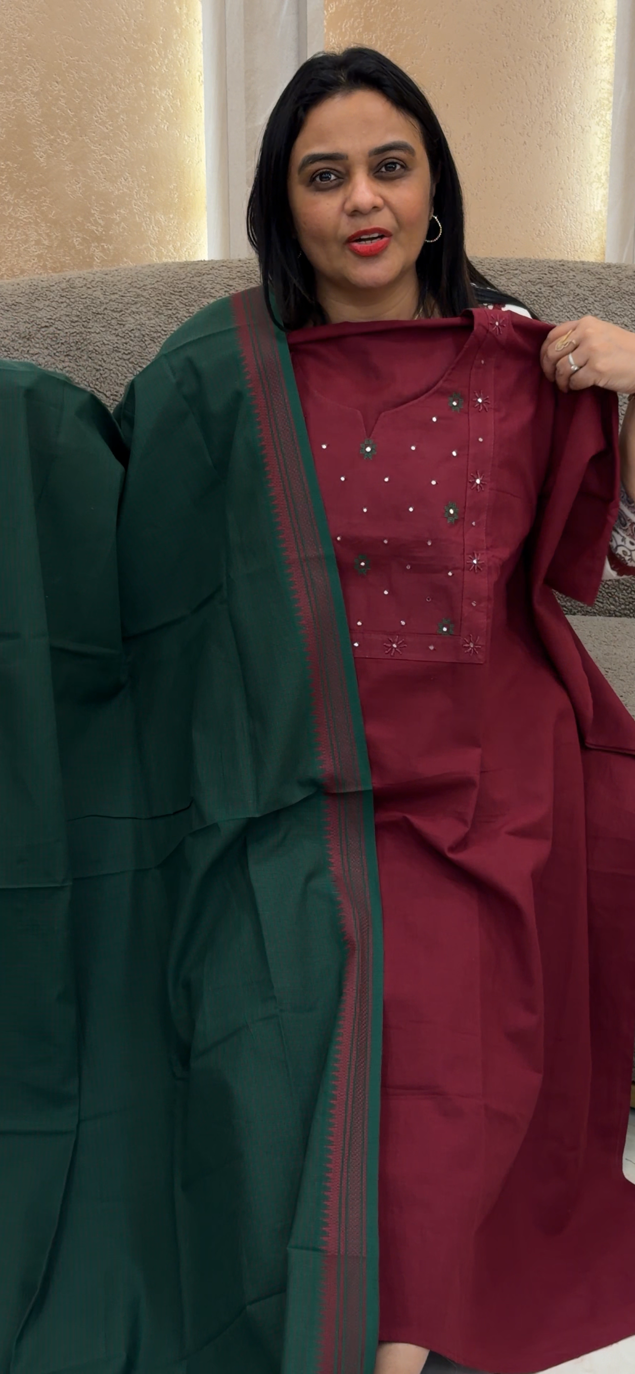 HANDLOOM COTTON UNSTITCHED SALWAR SUITS - IHA 32908