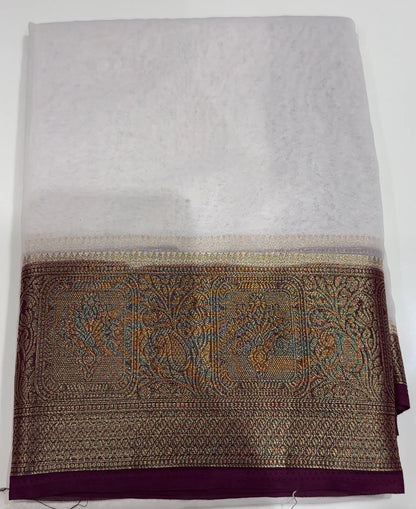 NYLON GEORGETTE SAREES - IHA 33174