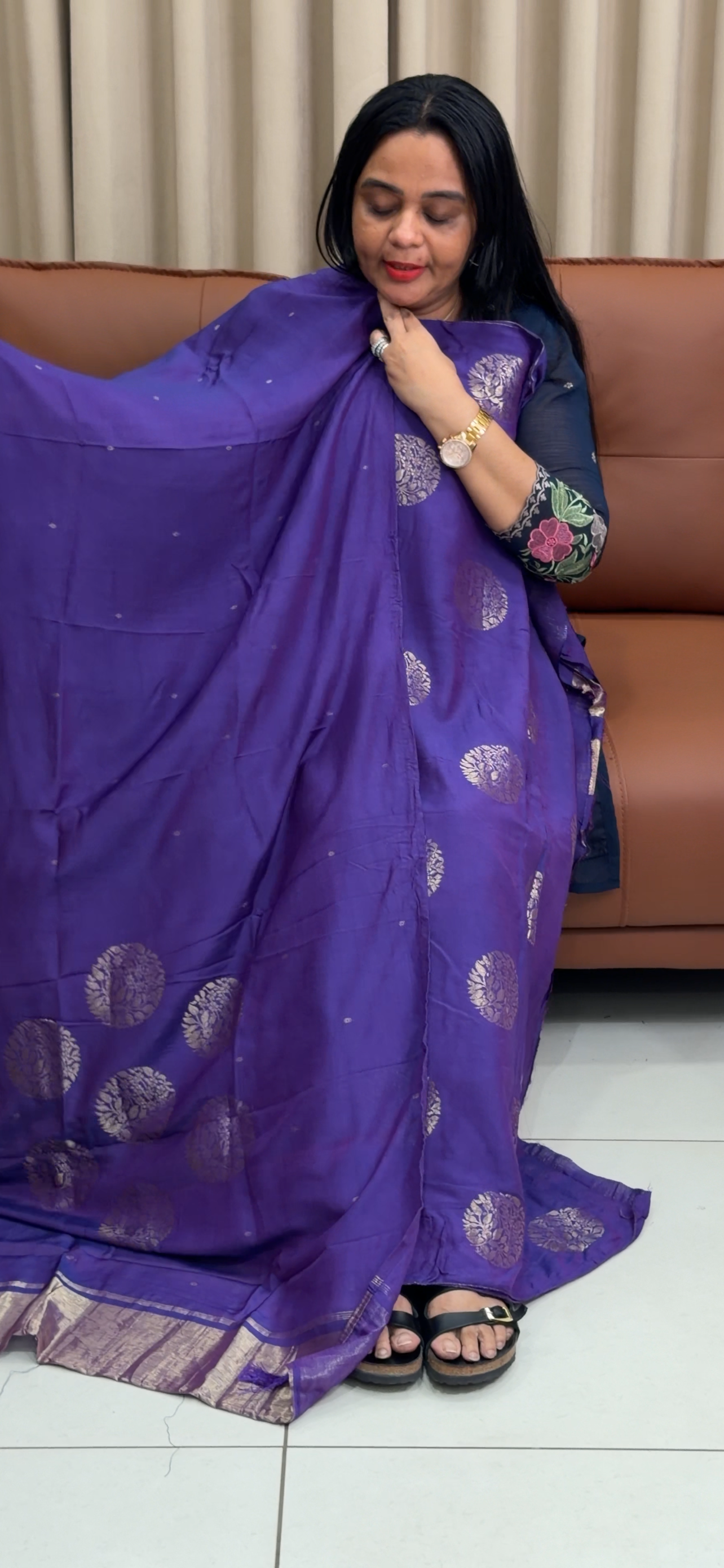 SEMI BANARASI UNSTITCHED SALWAR SUITS - IHA 35255
