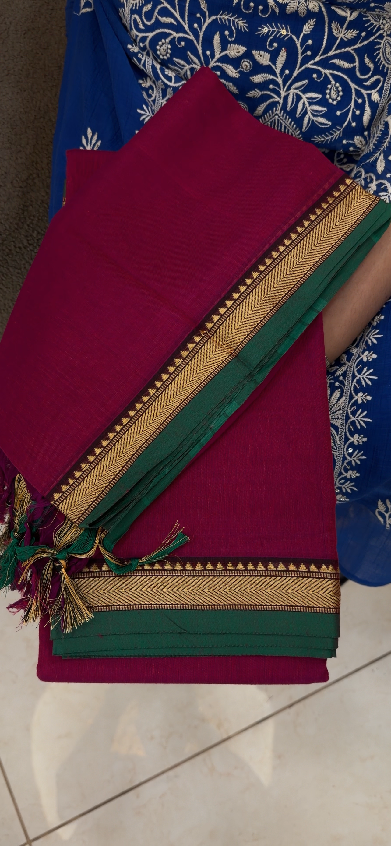 HANDLOOM COTTON UNSTITCHED SALWAR SUITS - IHA 34366