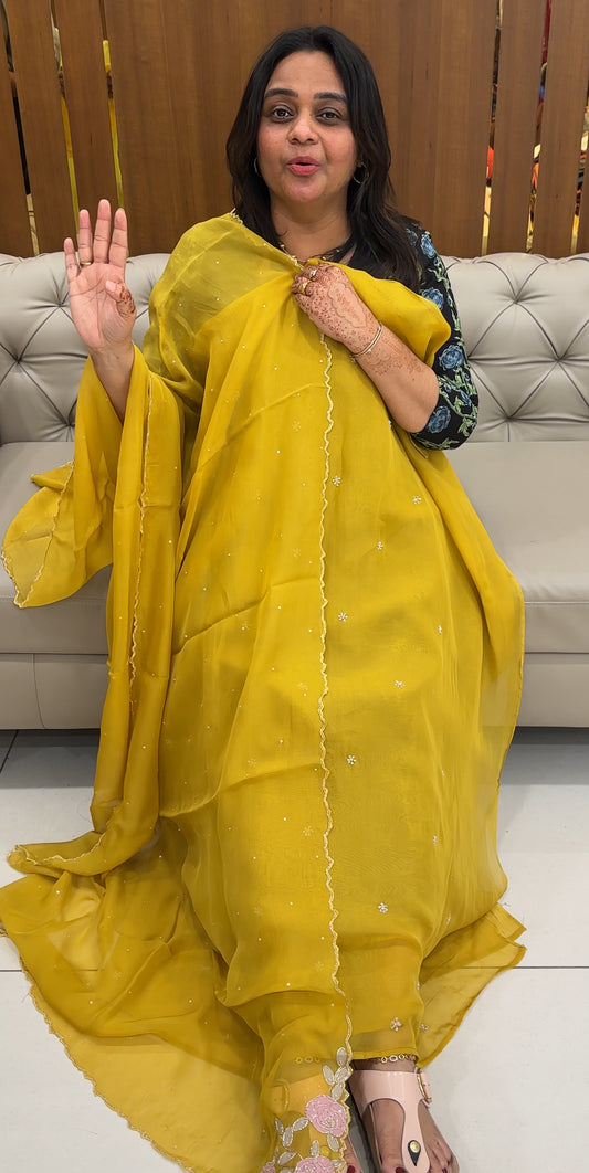 VISCOSE ORGANSA UNSTITCHED SALWAR SUITS - IHA 27442