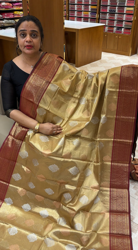 SEMI TISSUE SILK SAREES - IHA 26739