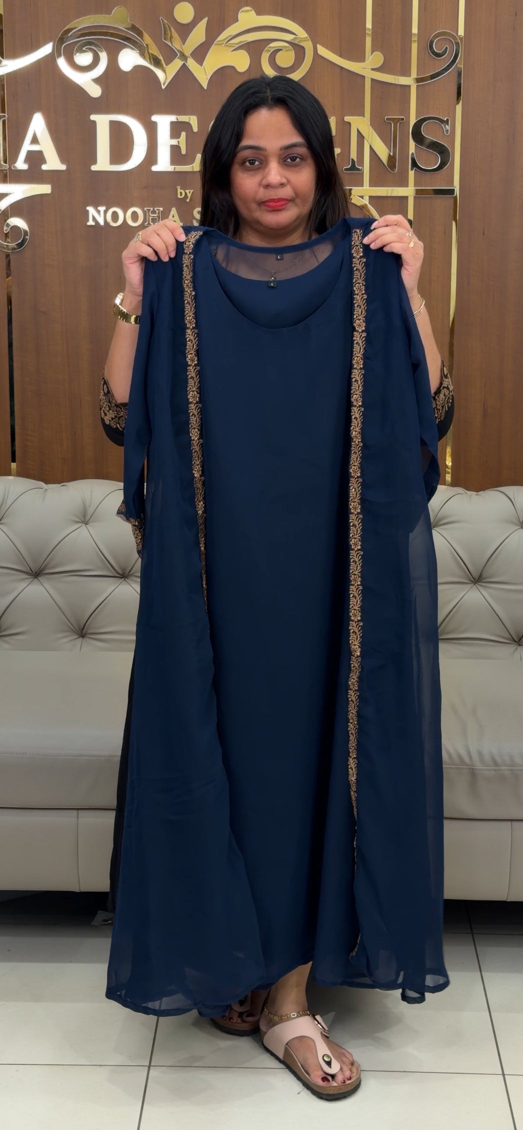 GEORGETTE ALINE TOP AND JACKET - IHA 29237