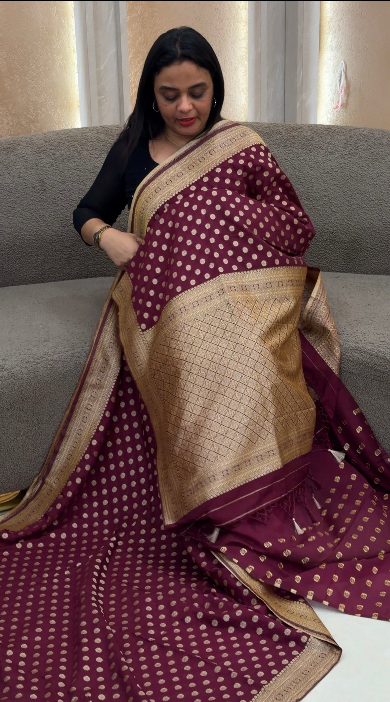 GEORGETTE BANARASI SAREES - IHA 33033