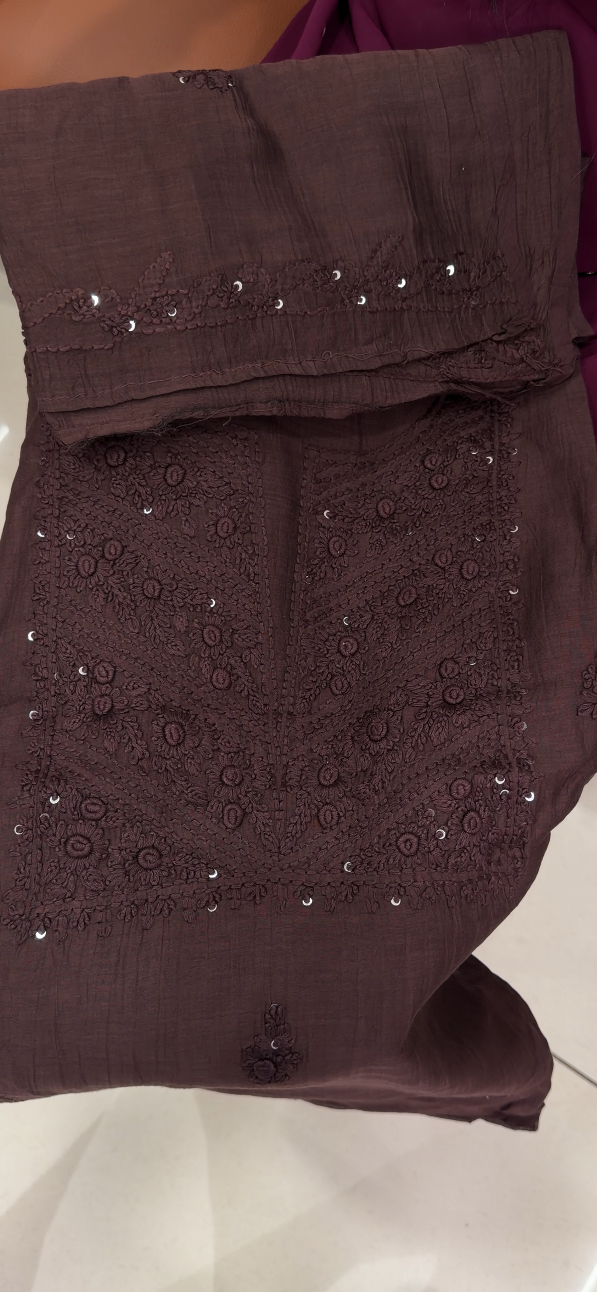 CHIKANKARI UNSTITCHED SALWAR SUITS - IHA 35802