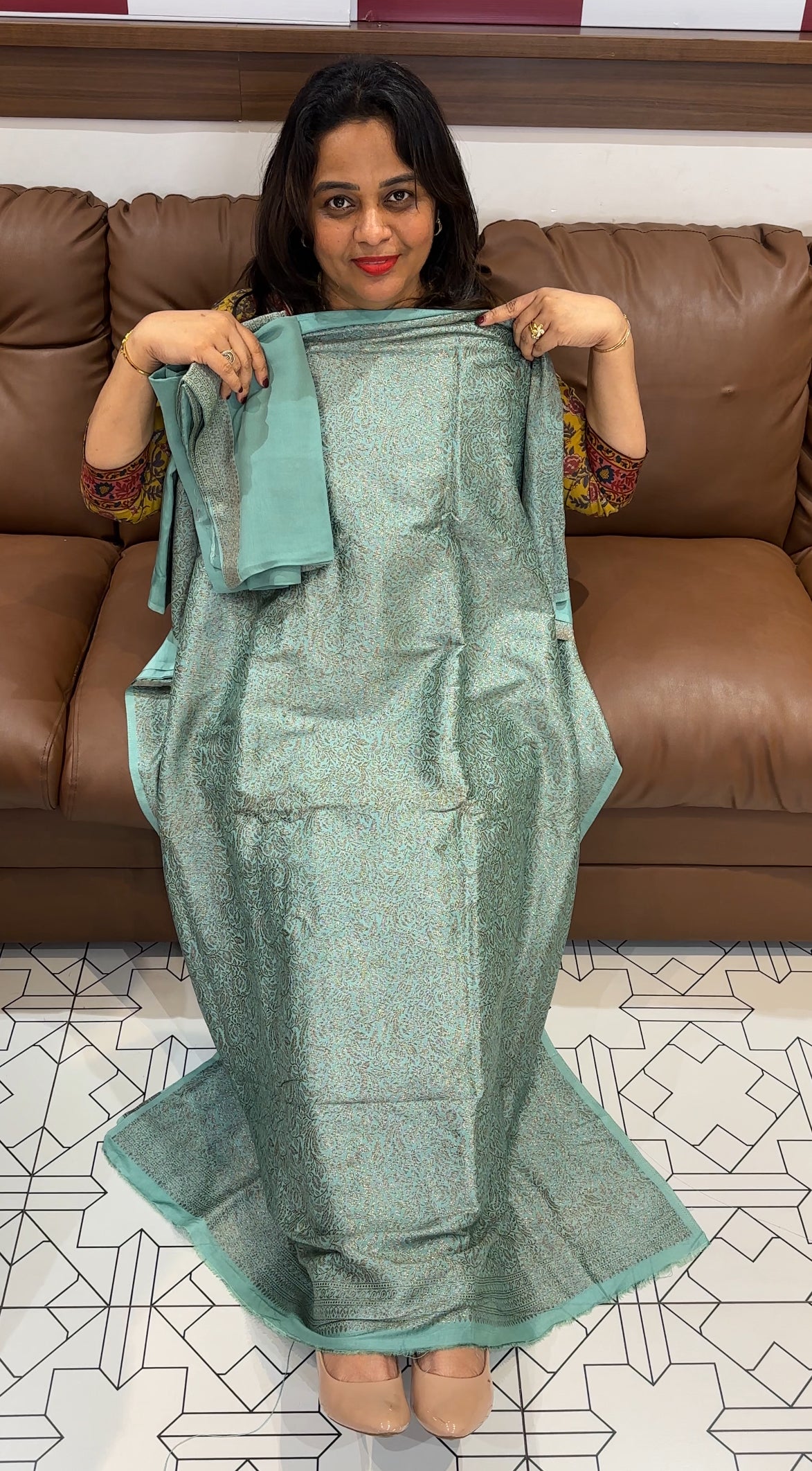 SEMI BANARASI UNSTITCHED SALWAR SUITS - IHA 25520