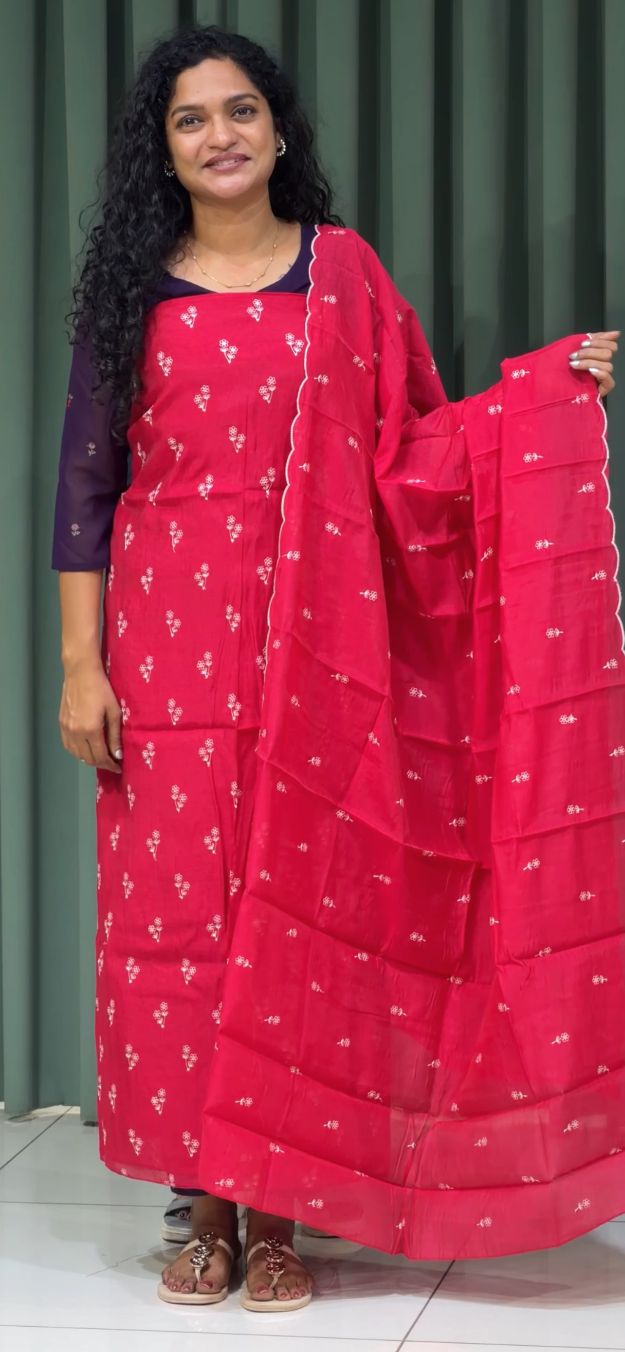 MALAI CHANDERI UNSTITCHED SALWAR SUITS - IHA 32990
