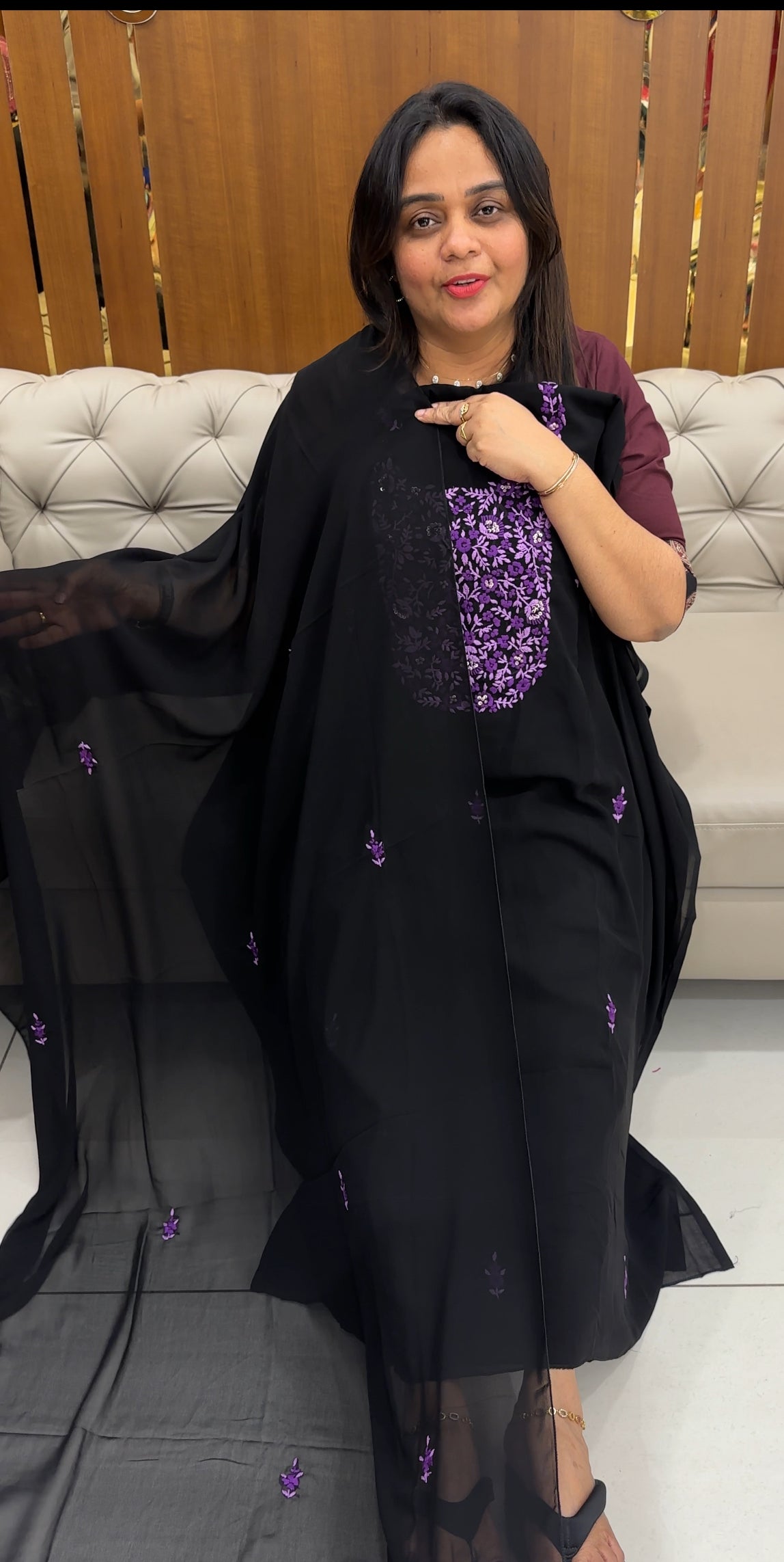 FAUX GEORGETTE UNSTITCHED SALWARSUITS - IHA 32783