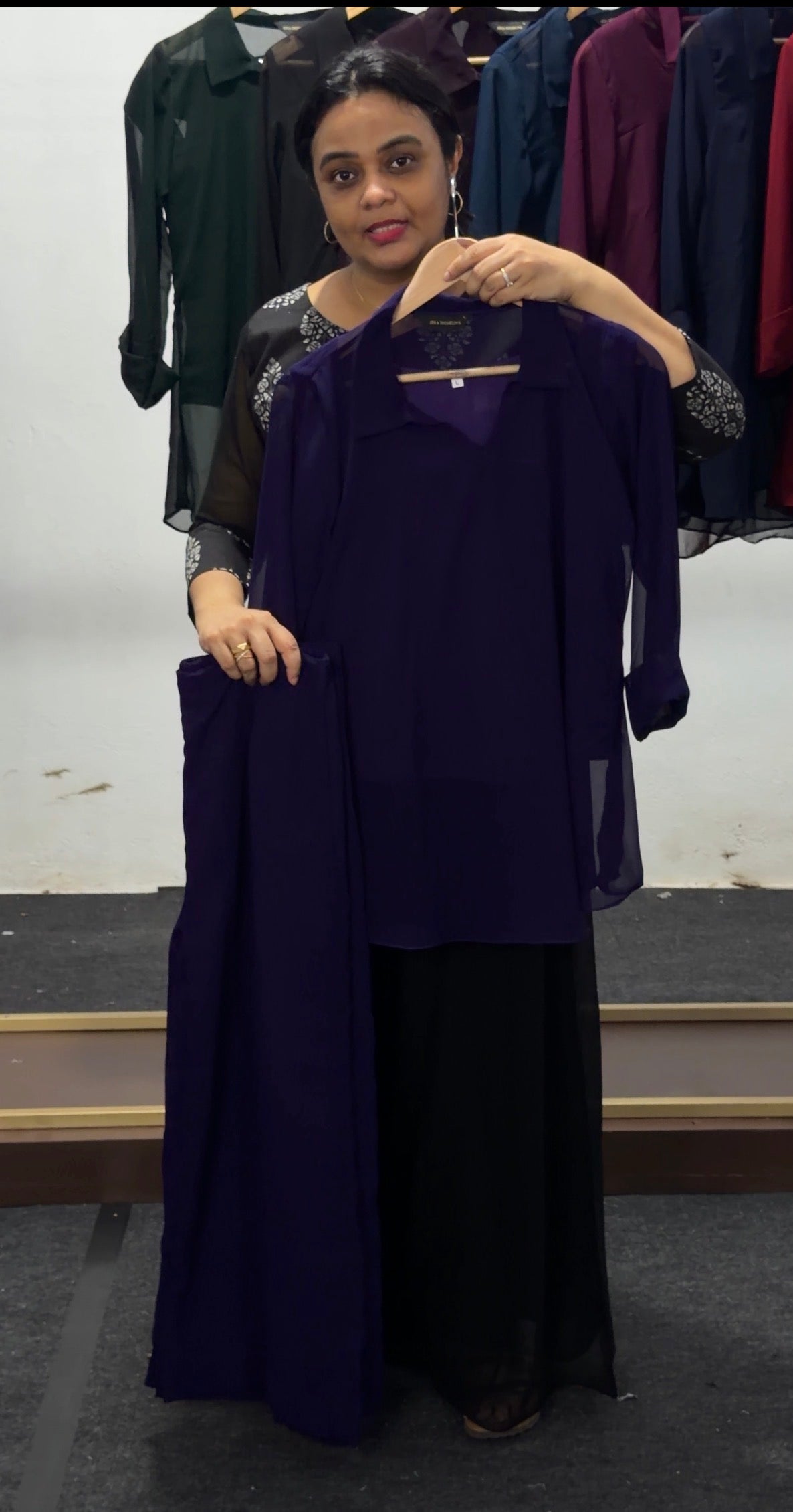 IHA'S IN-HOUSE GEORGETTE CO-ORDS SETS - IHA 36070