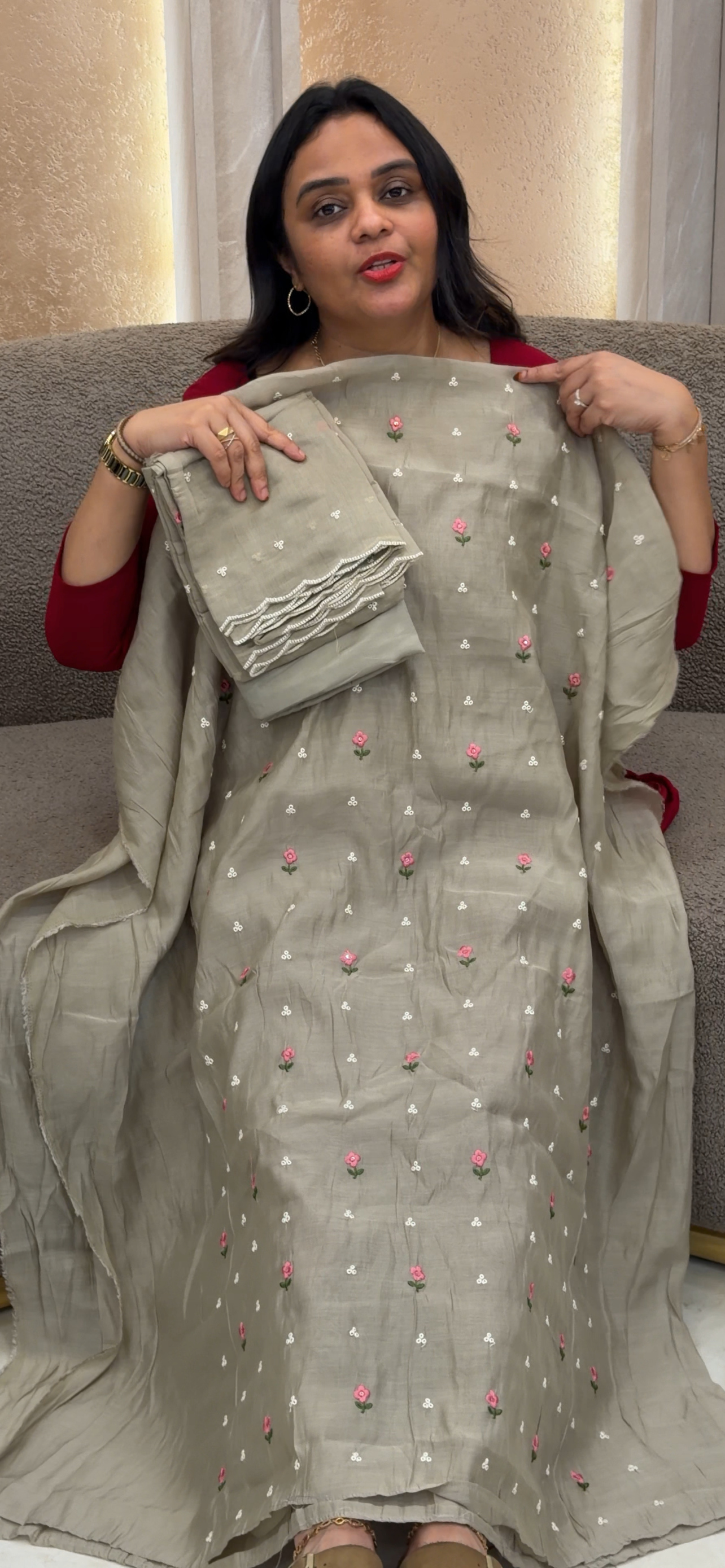 SEMI MUL UNSTITCHED SALWAR SUITS - IHA 32935