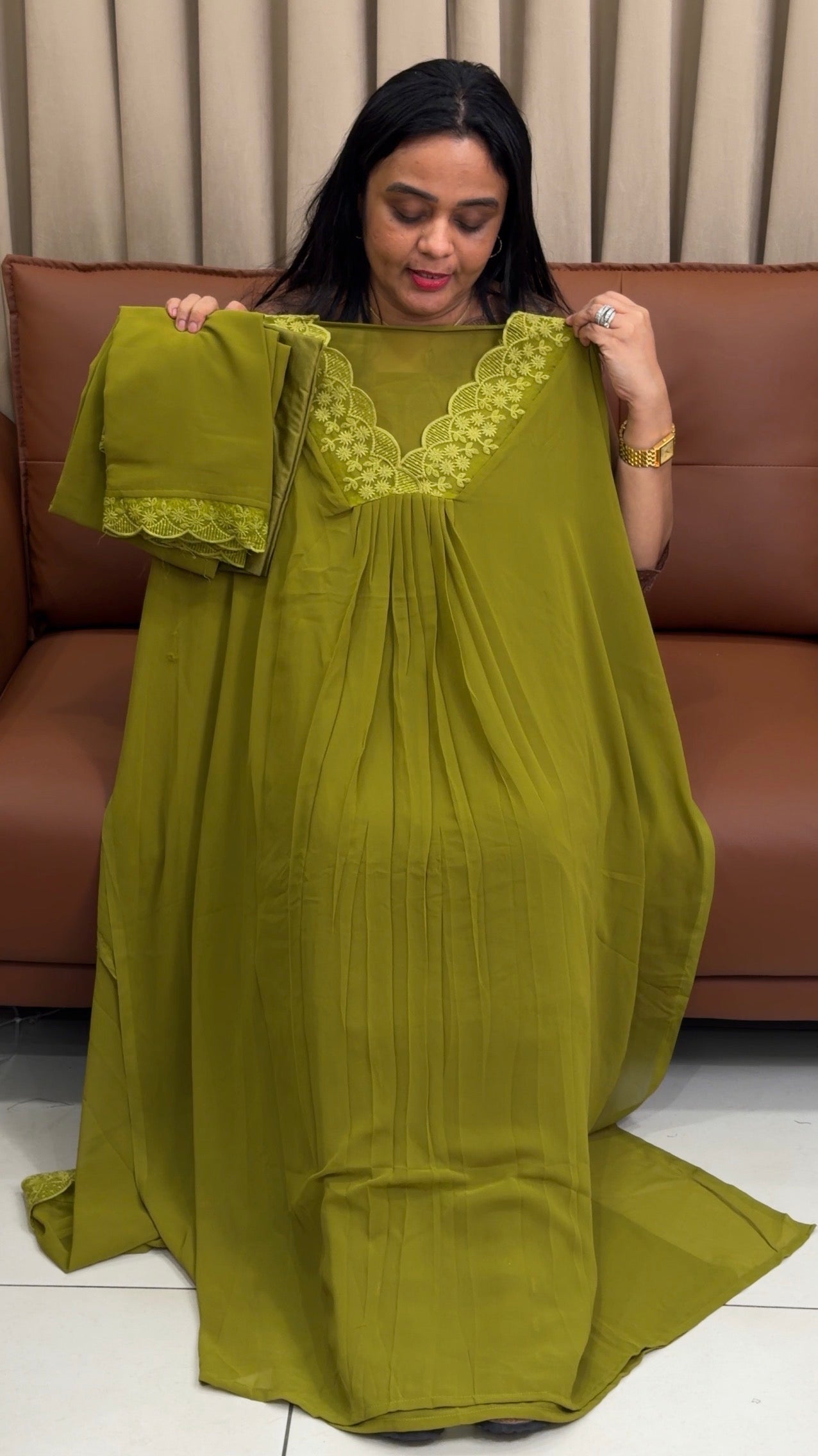 FAUX GEORGETTE UNSTITCHED SALWAR SUITS - IHA 35299