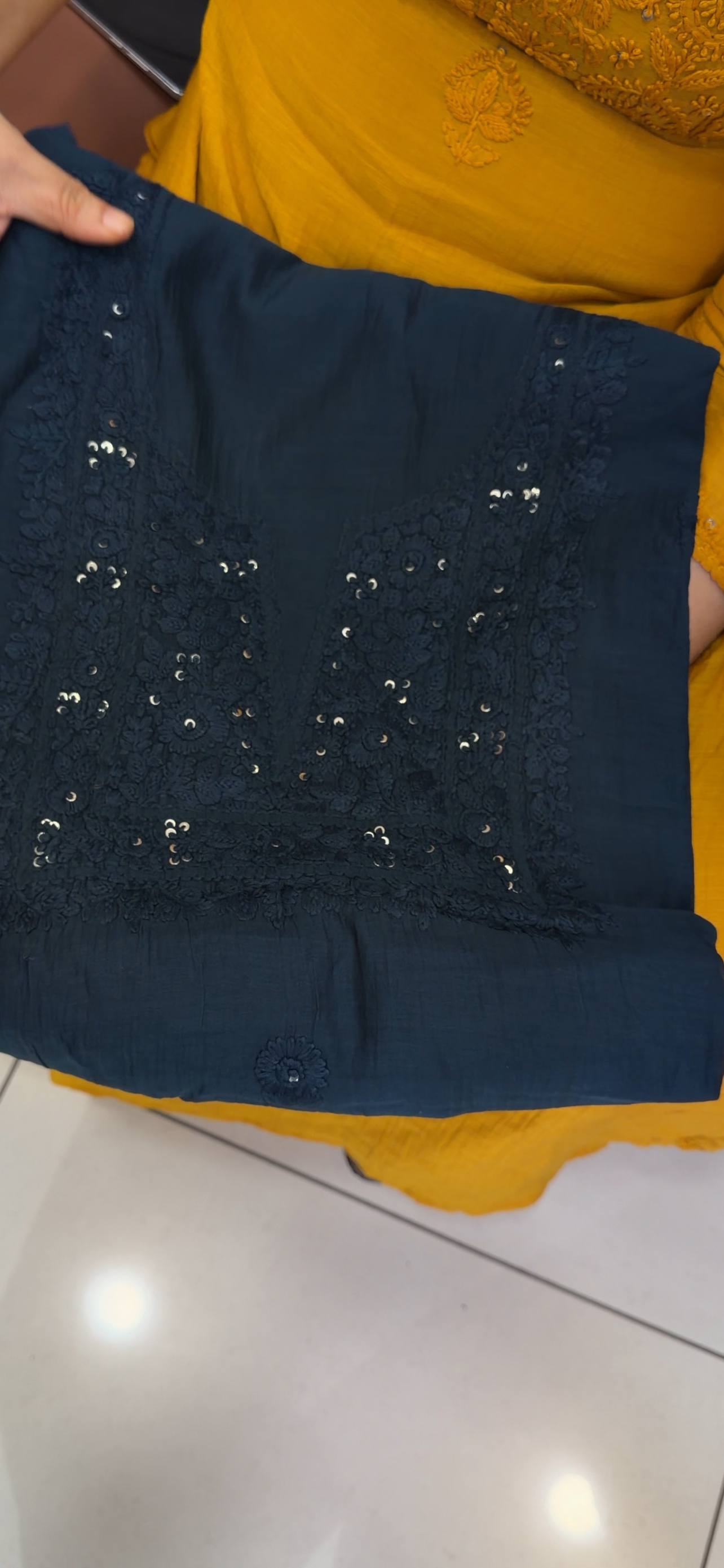 MALAI CHANDERI UNSTITCHED SALWAR SUITS - IHA 34737