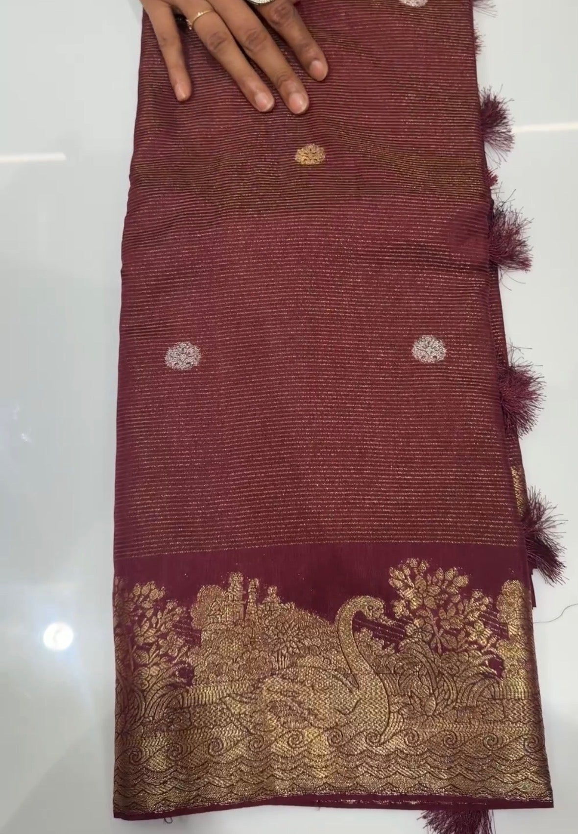 SEMI BANARSI SAREES - IHA 35188