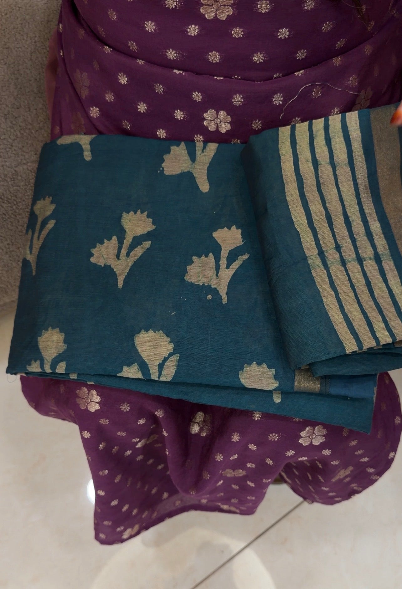 BATIK PRINTED UNSTITCHED SALWAR SUITS - IHA 32858