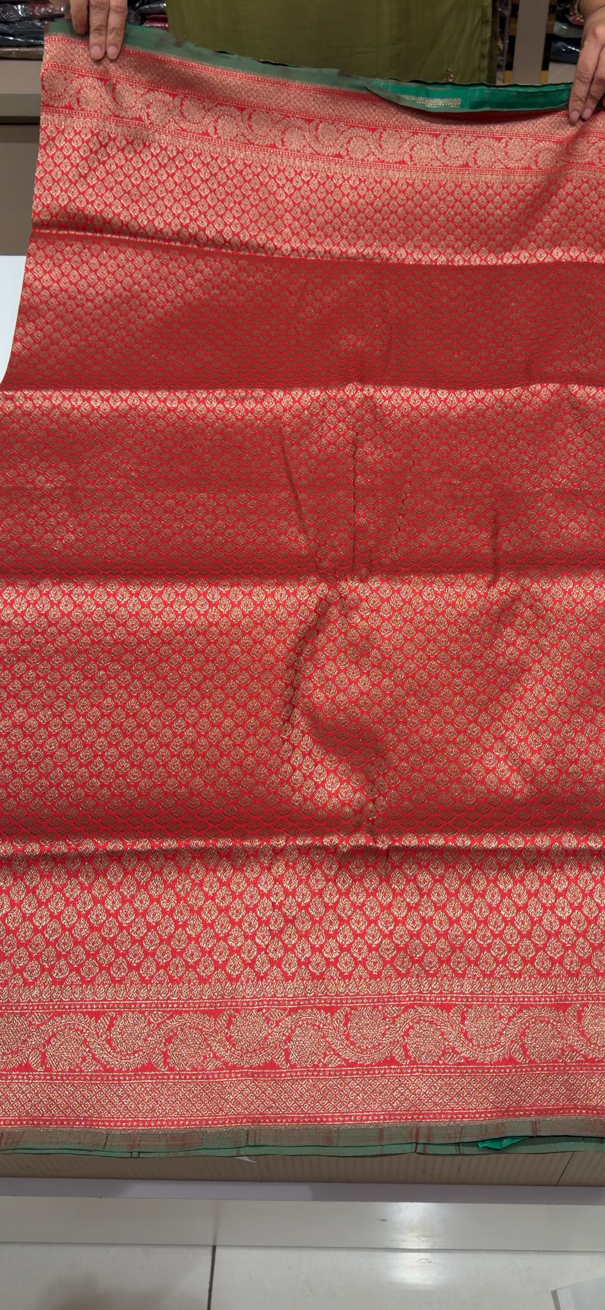 HANDLOOM KATAN SAREES - IHA 35383