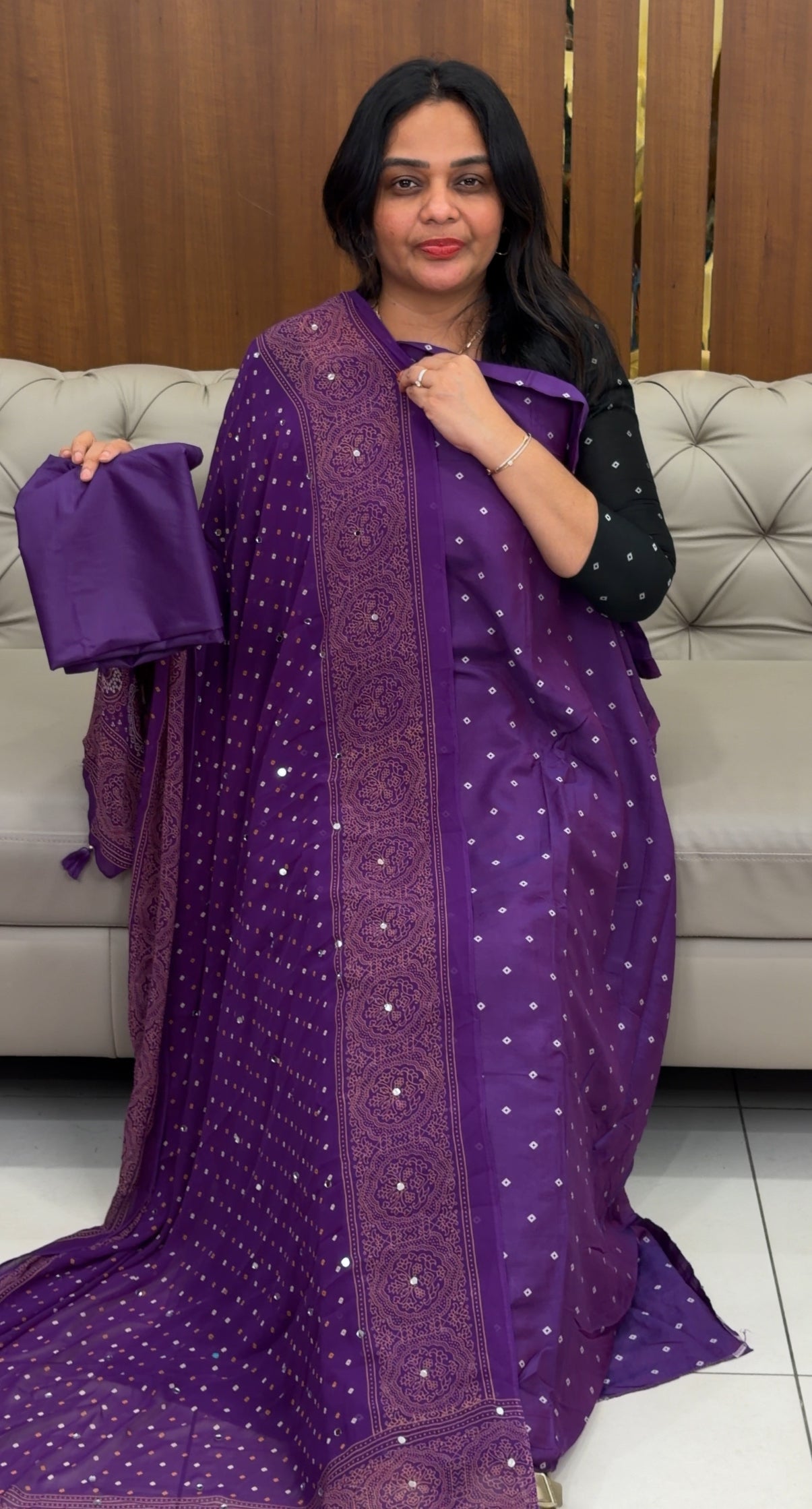 BANDHEJ PRINTED UNSTITCHED SALWAR SUITS - IHA 32247