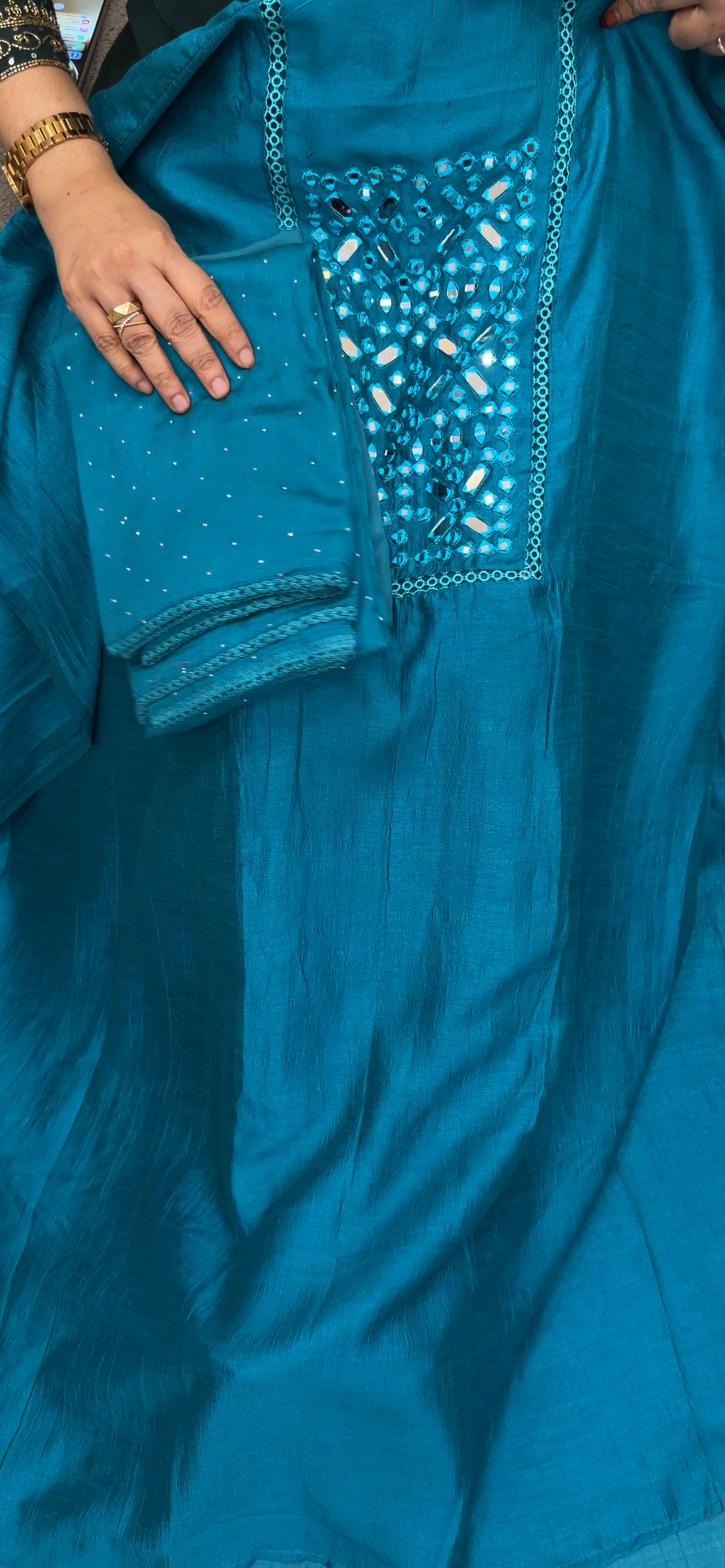 SEMI RAW SILK UNSTITCHED SALWAR SUITS - IHA 33241