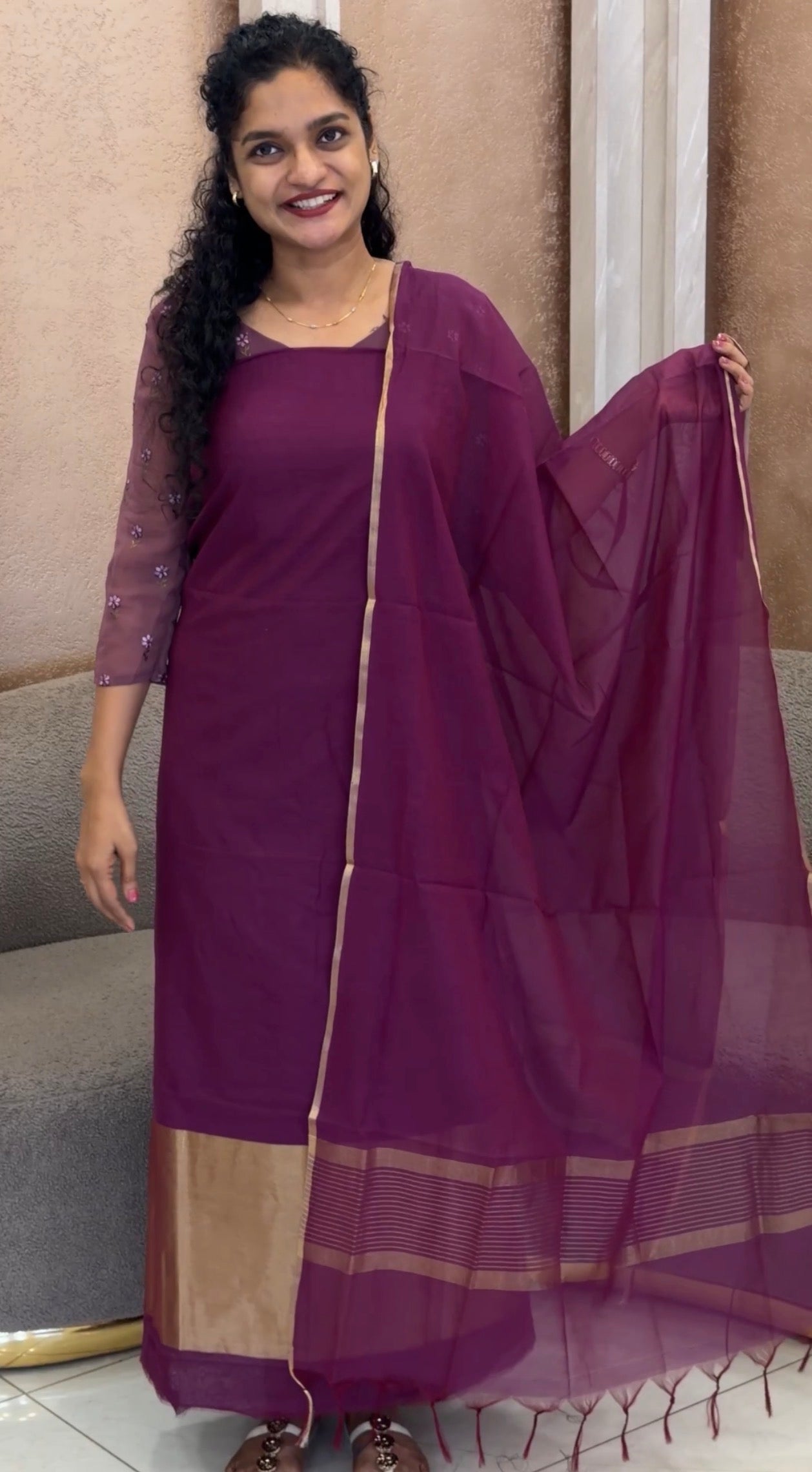 MUL CHANDERI UNSTITCHED SALWAR SUITS - IHA 33292