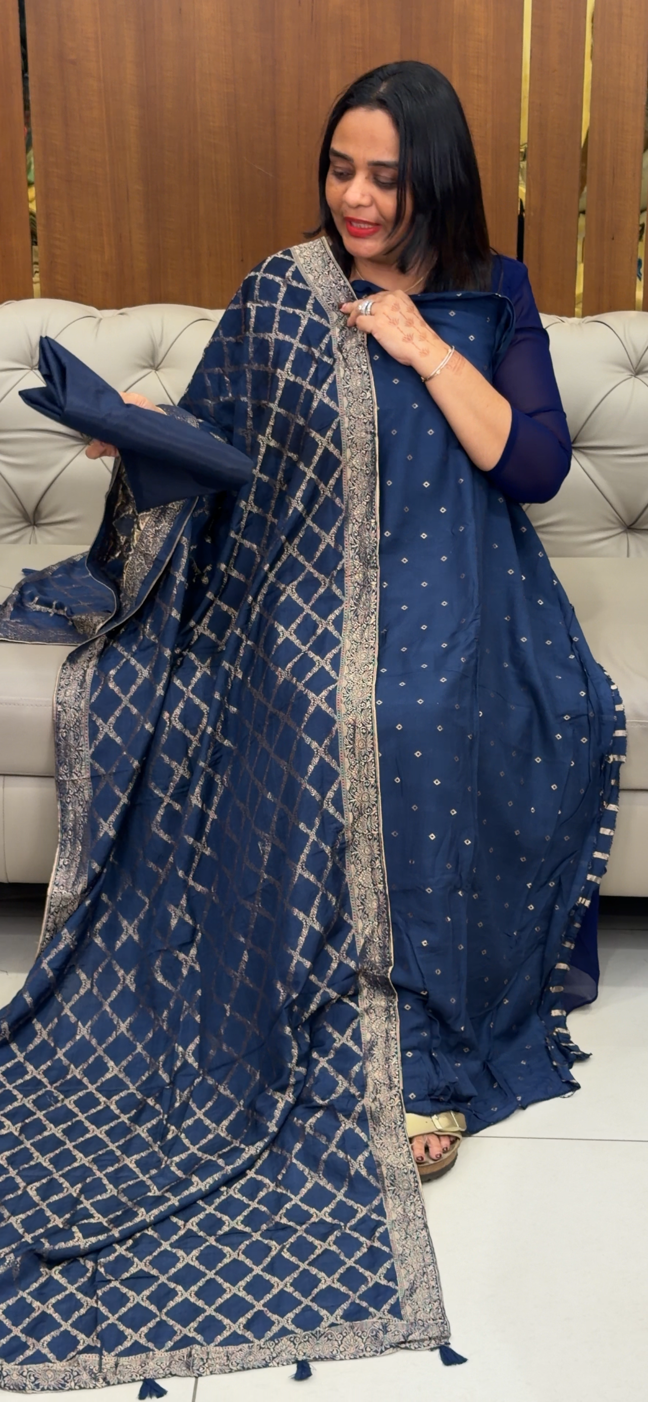 BANARASI UNSTITCHED SALWAR SUITS - IHA 31889