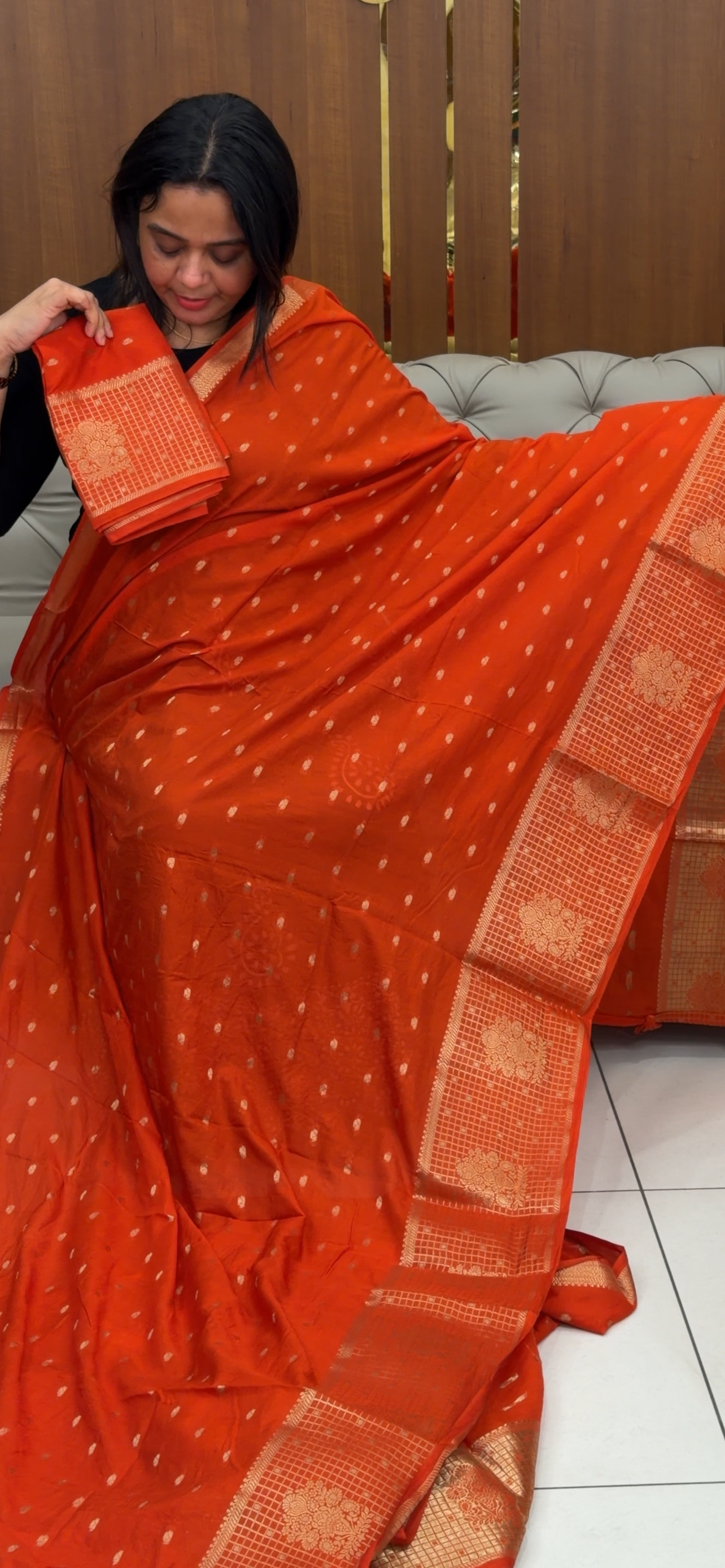 SEMI GEORGETTE SAREES - IHA 29181