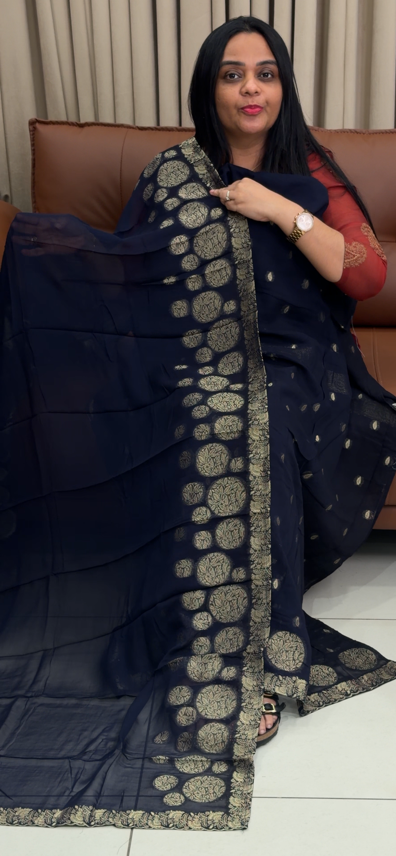 VISCOSE ORGANZA UNSTITCHED SALWAR SUITS - IHA 34711