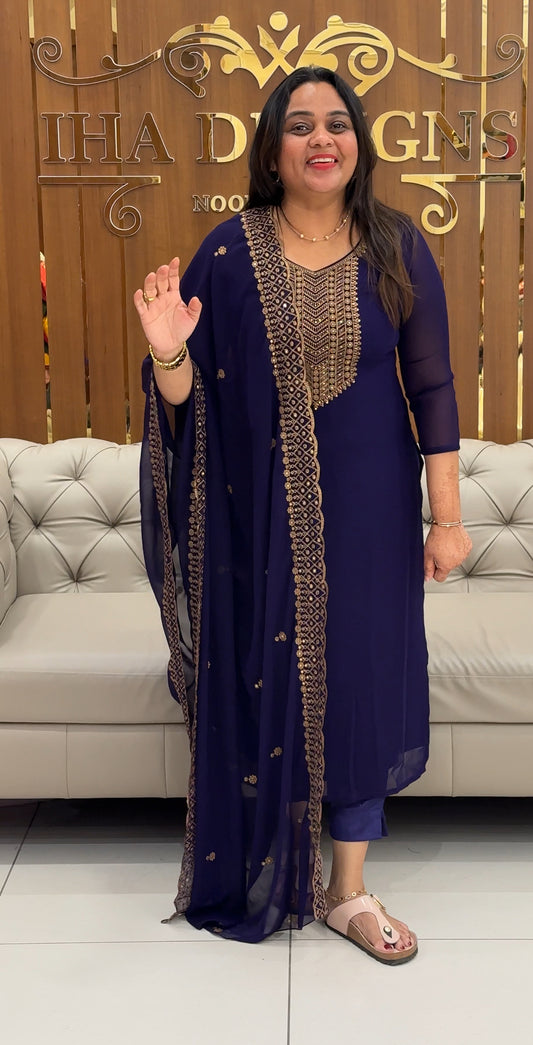 IHA'S IN-HOUSE READY TO WEAR TOP,BOTTOM AND DUPATTA - IHA 27537