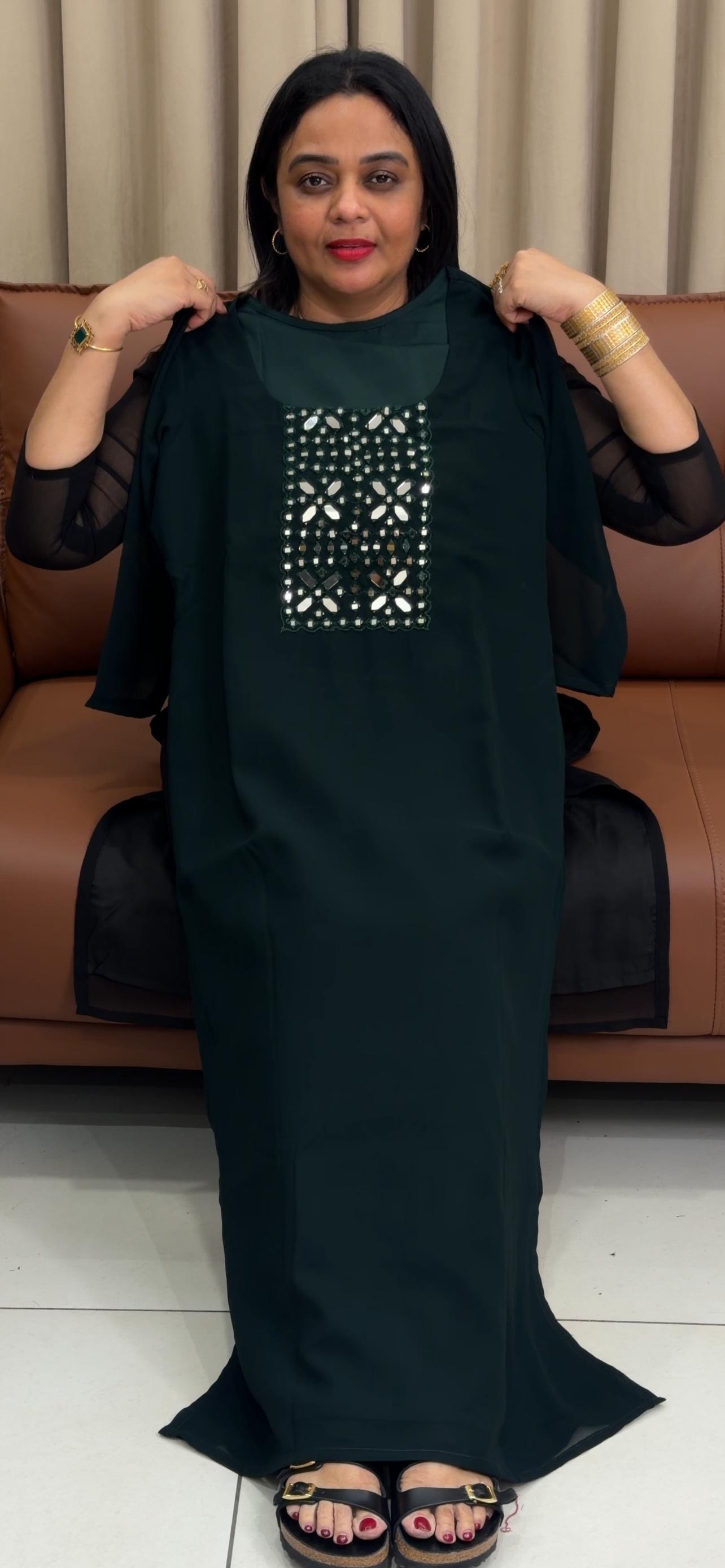 IHA'S IN-HOUSE LONG SLITTED TOPS - IHA 34029