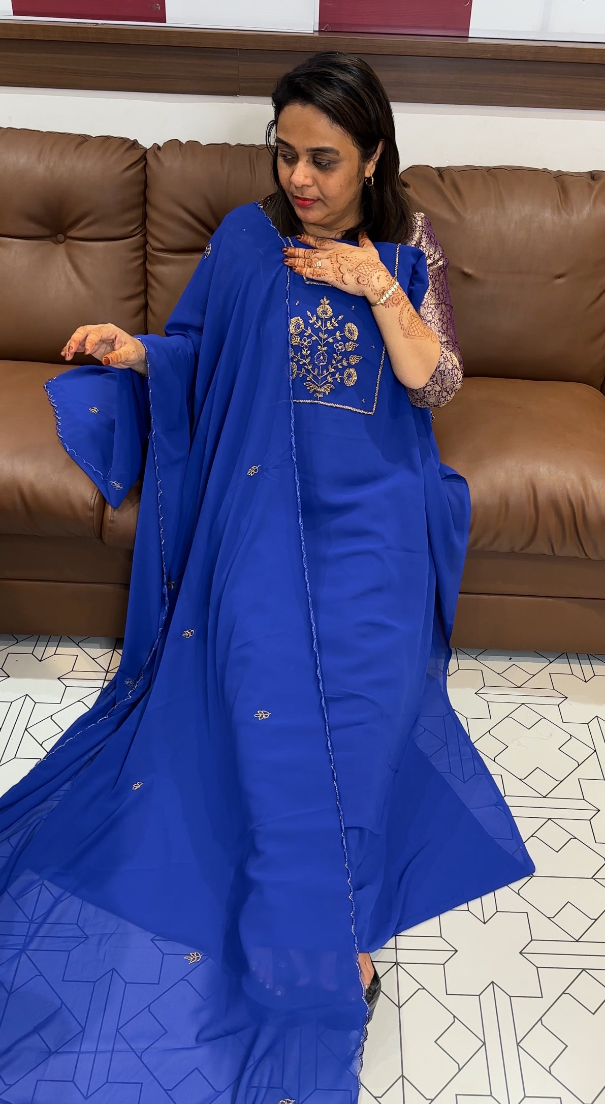 FAUX GEORGETTE UNSTITCHED SALWAR SUITS - IHA 23789