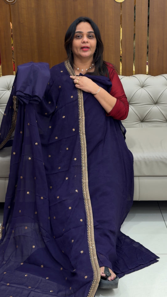 SEMI RAW SILK UNSTITCHED SALWAR SUITS - IHA 28705