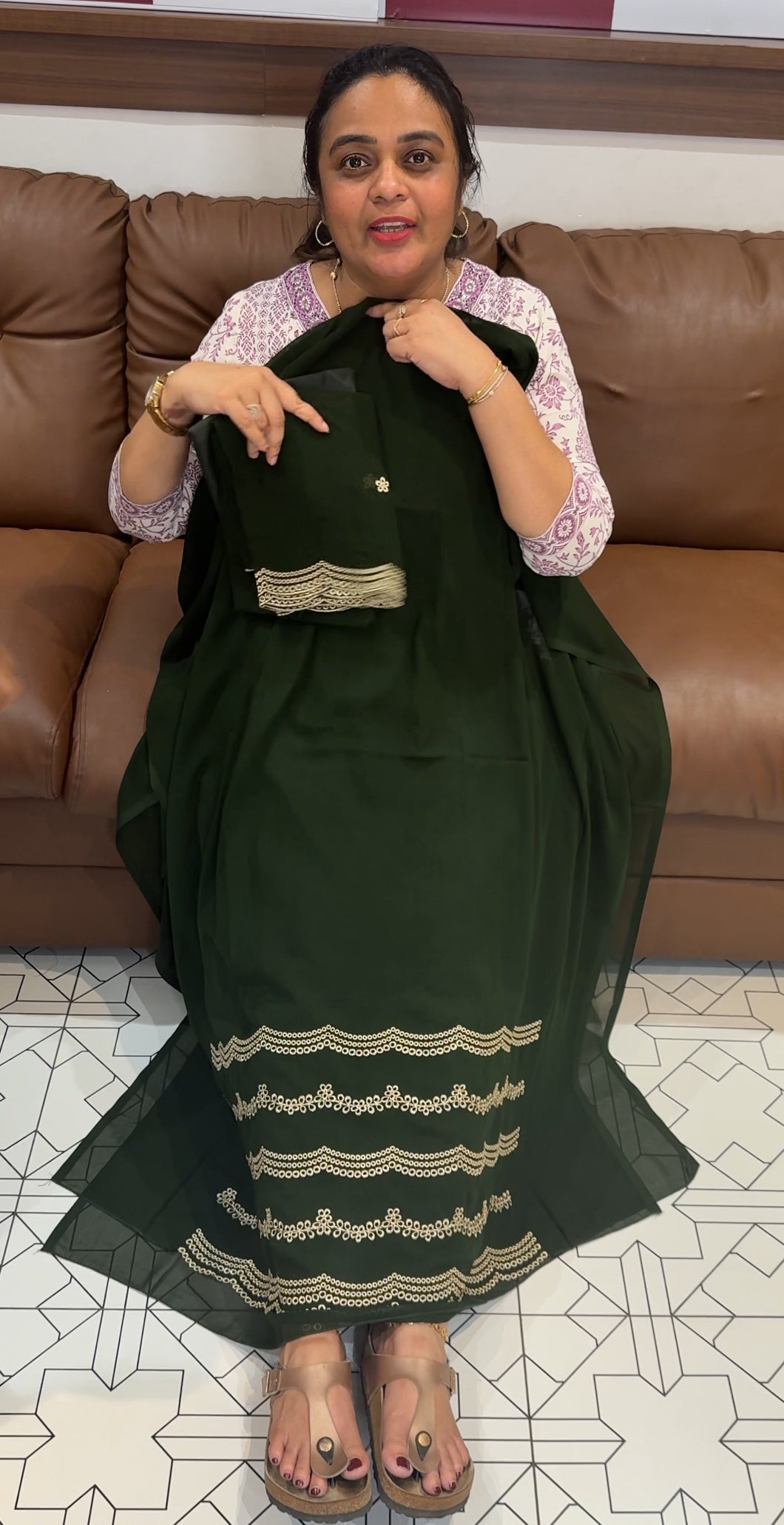 FAUX GEORGETTE UNSTITCHED SALWAR SUITS - IHA 26418