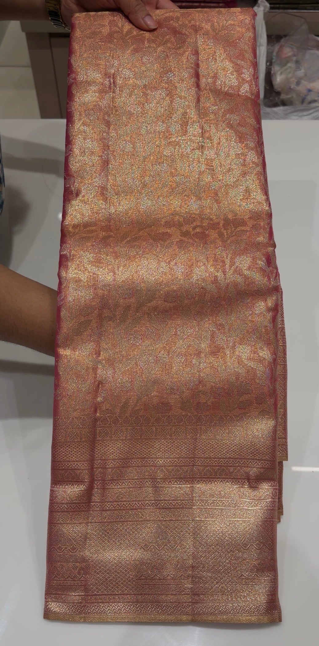 SEMI TISSUE SAREES - IHA 35821