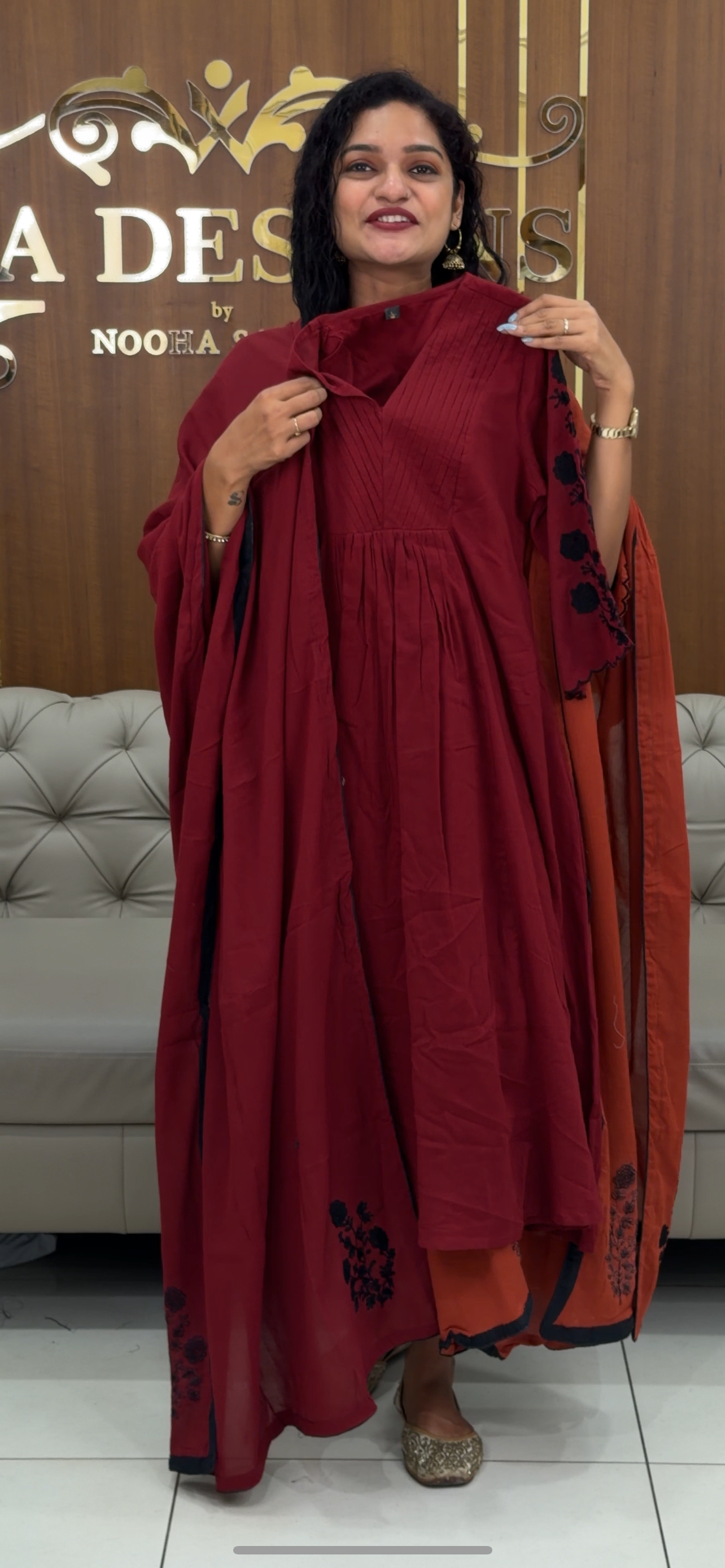 CRUSHED COTTON TOP, BOTTOM AND DUPATTA - IHA 29428