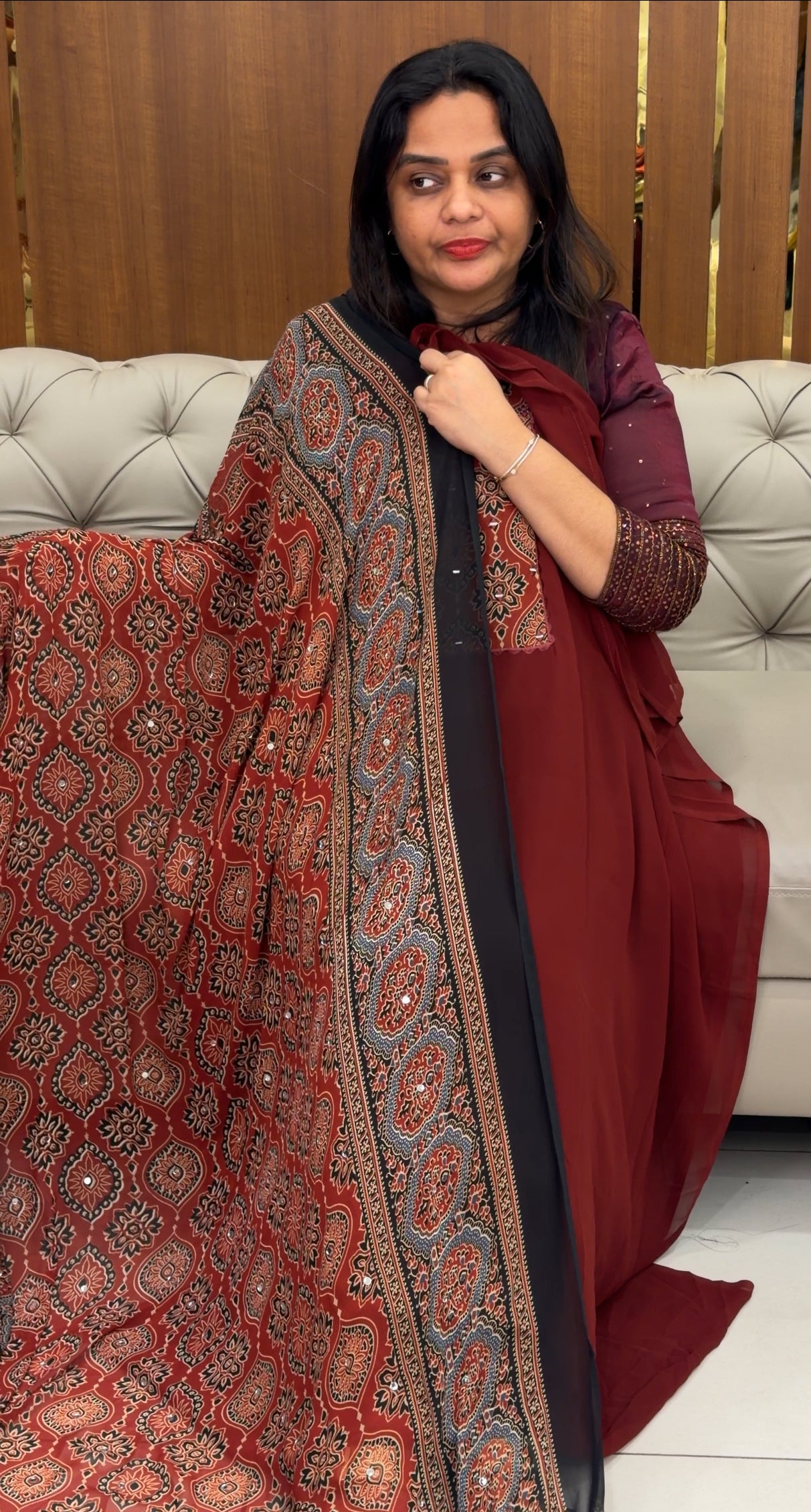 FAUX GEORGETTE UNSTITCHED SALWAR SUITS - IHA 30858