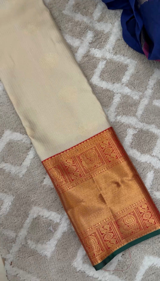 SEMI KANCHIPURAM SILK SAREES - IHA 33132