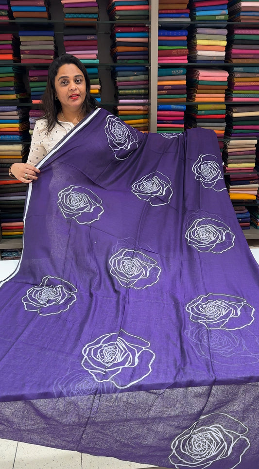 HANDBLOCK PRINTED SAREES - IHA 25479