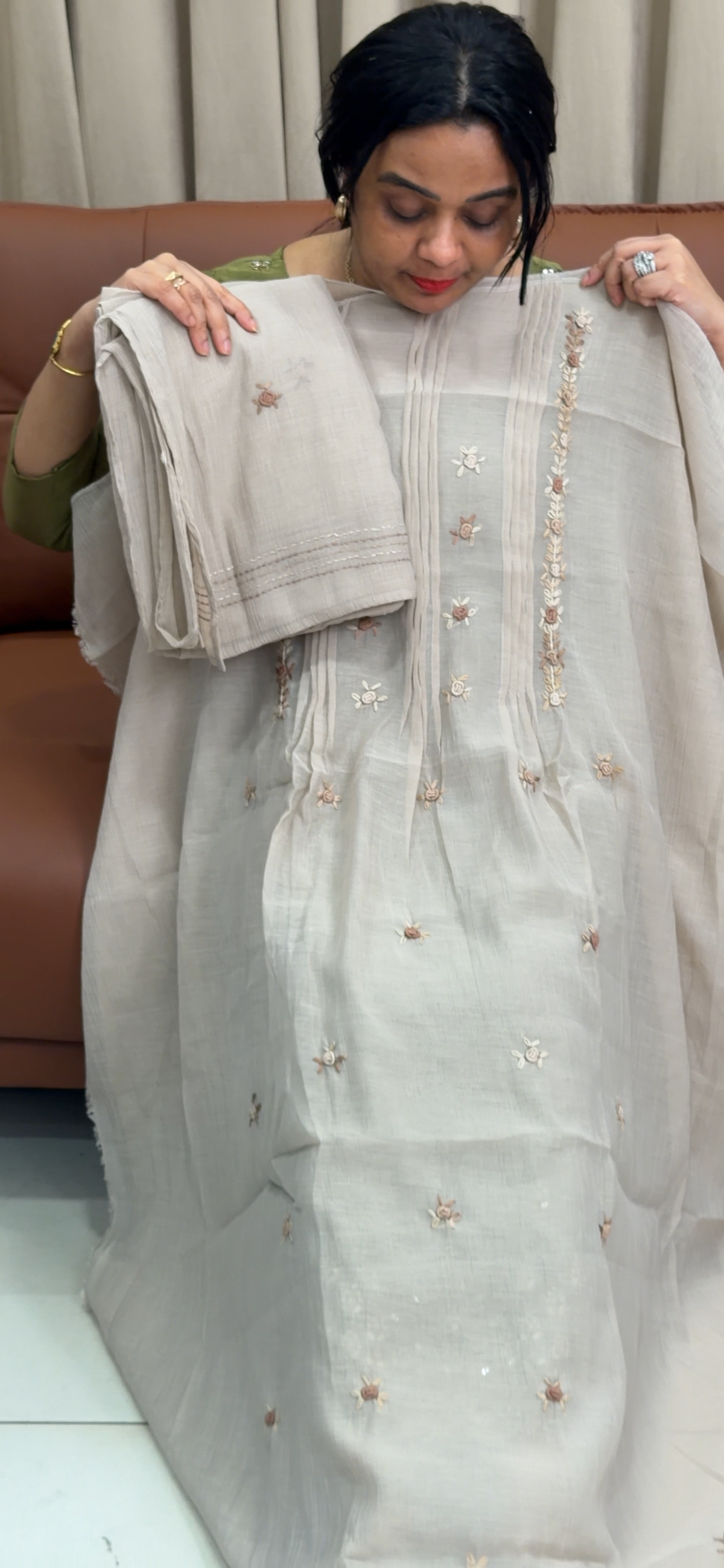 MUL CRUSHED UNSTITCHED SALWAR SUITS - IHA 35366