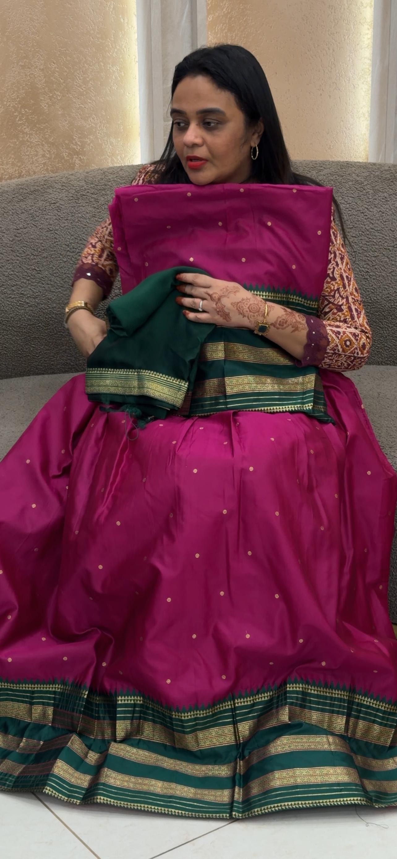 SEMI STITCHED DHAVANI SETS - IHA 33062