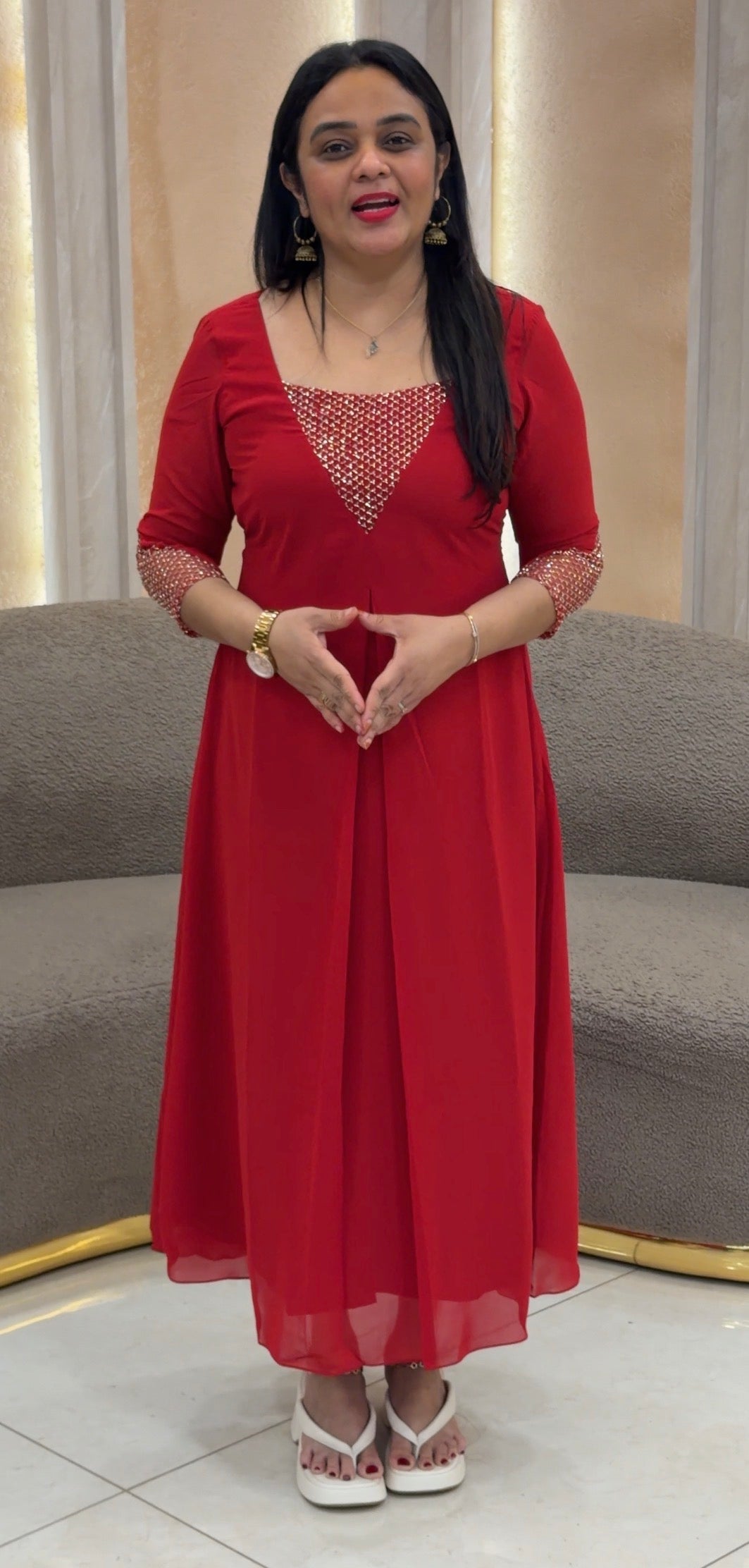 IHA'S IN-HOUSE HAND WORKED ALINE TOPS - IHA 33960