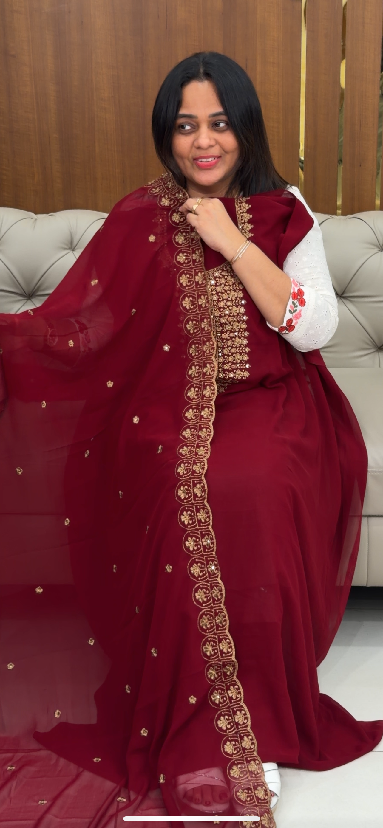 FAUX GEORGETTE UNSTITCHED SALWAR SUITS - IHA 29337