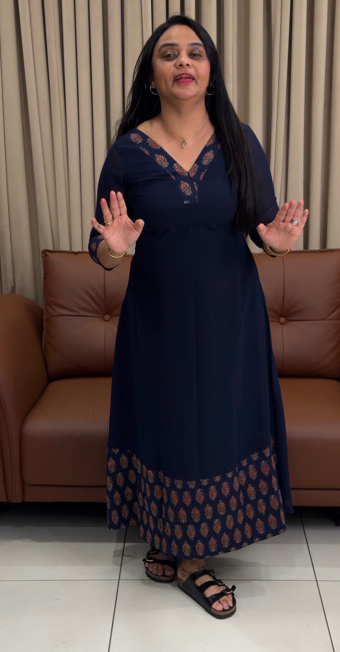 IHA'S IN-HOUSE GEORGETTE ALINE TOPS - IHA 34788