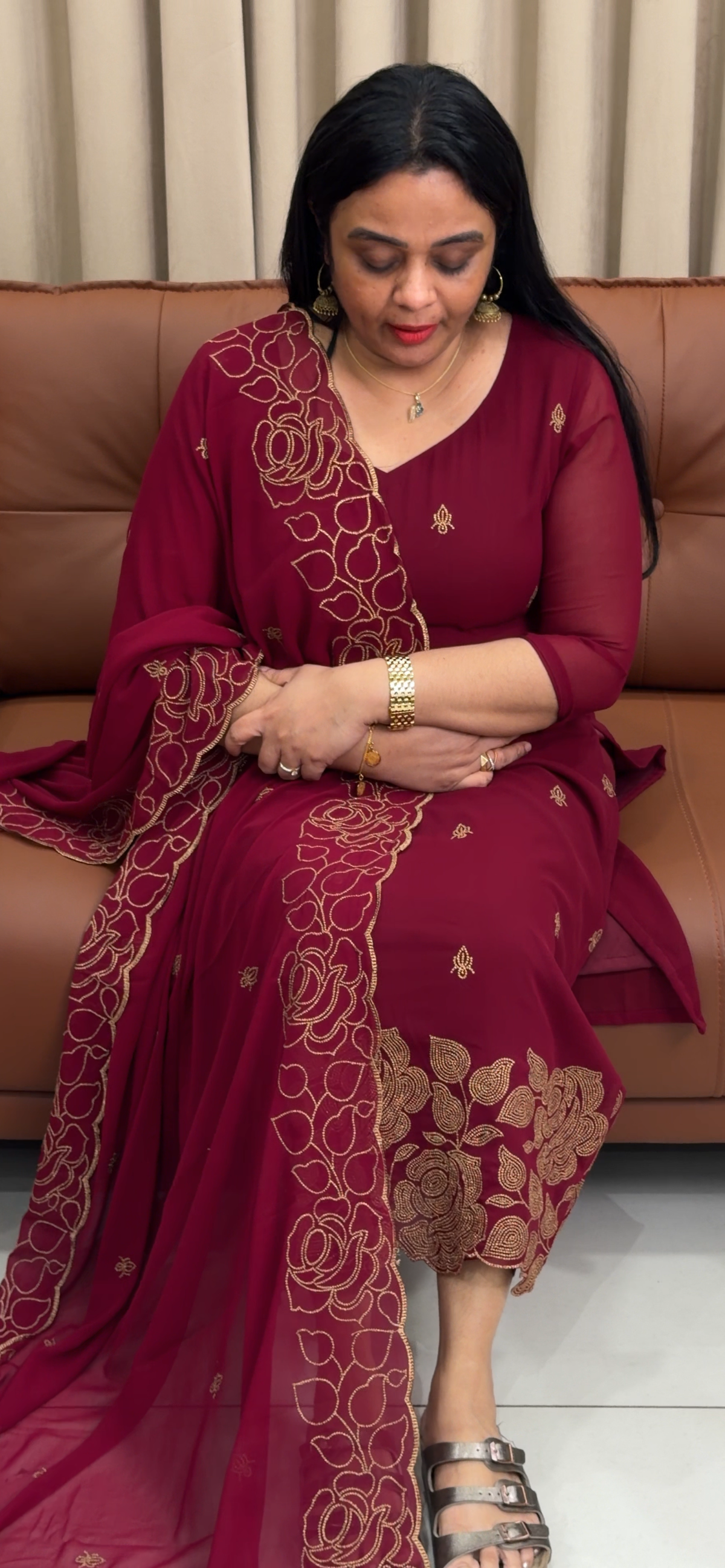 GEORGETTE UNSTITCHED SALWAR SUITS - IHA 35791